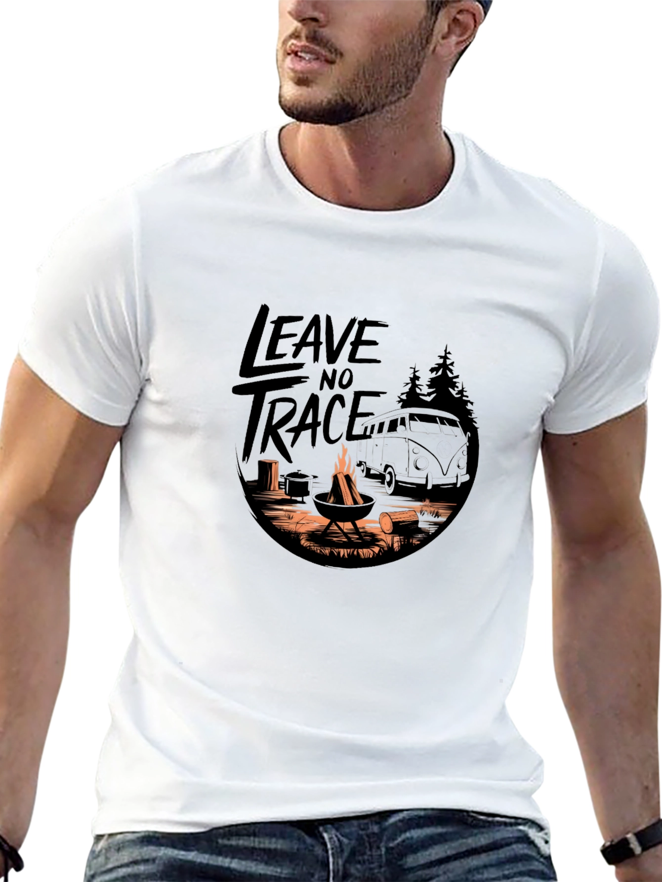 Leave No Trace Camping Adventure Graphic Tee