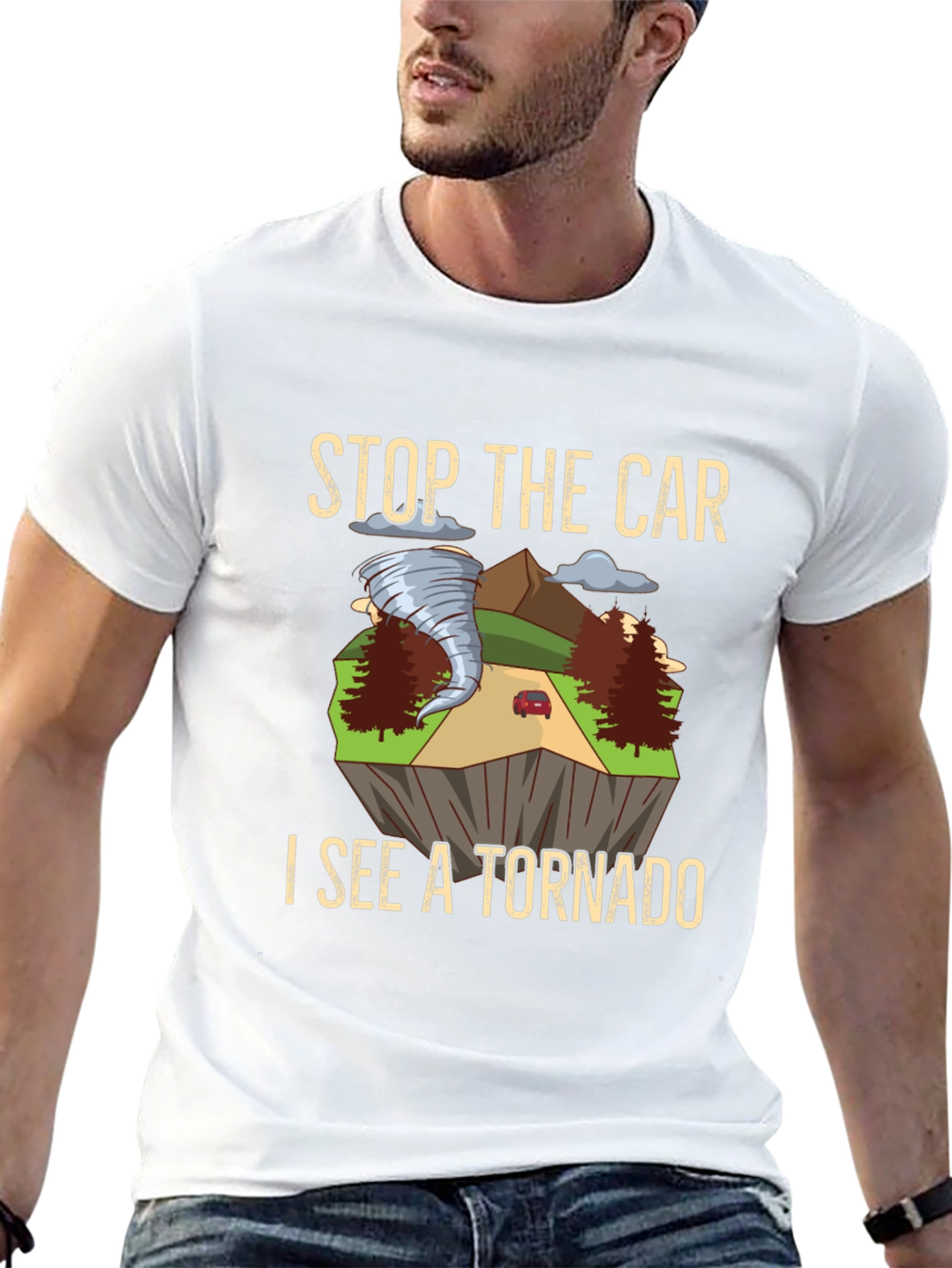 Stop The Car Tornado Graphic T-Shirt