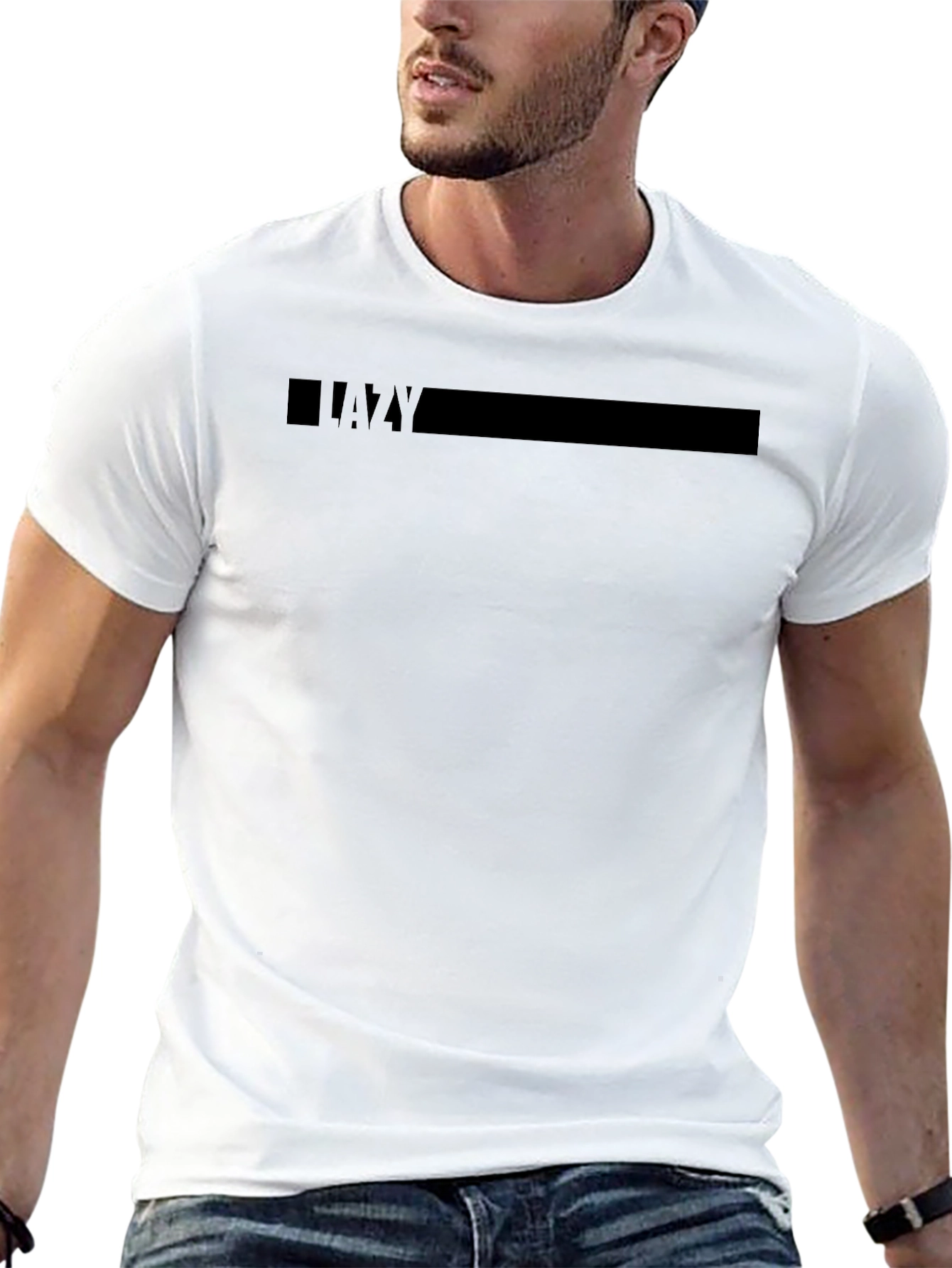 Lazy Graphic Black T-Shirt