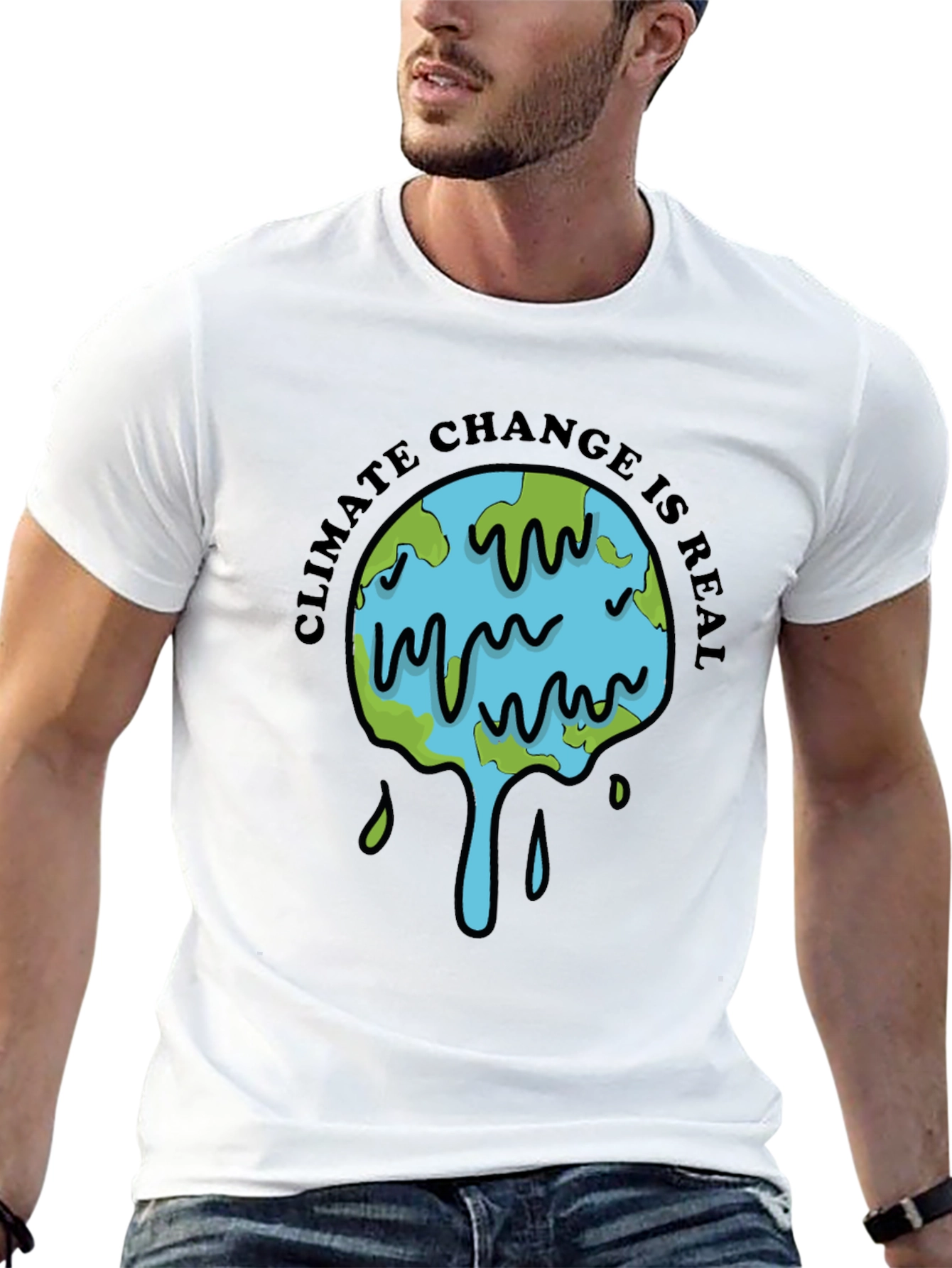 Climate Change is Real Graphic Tee - Black