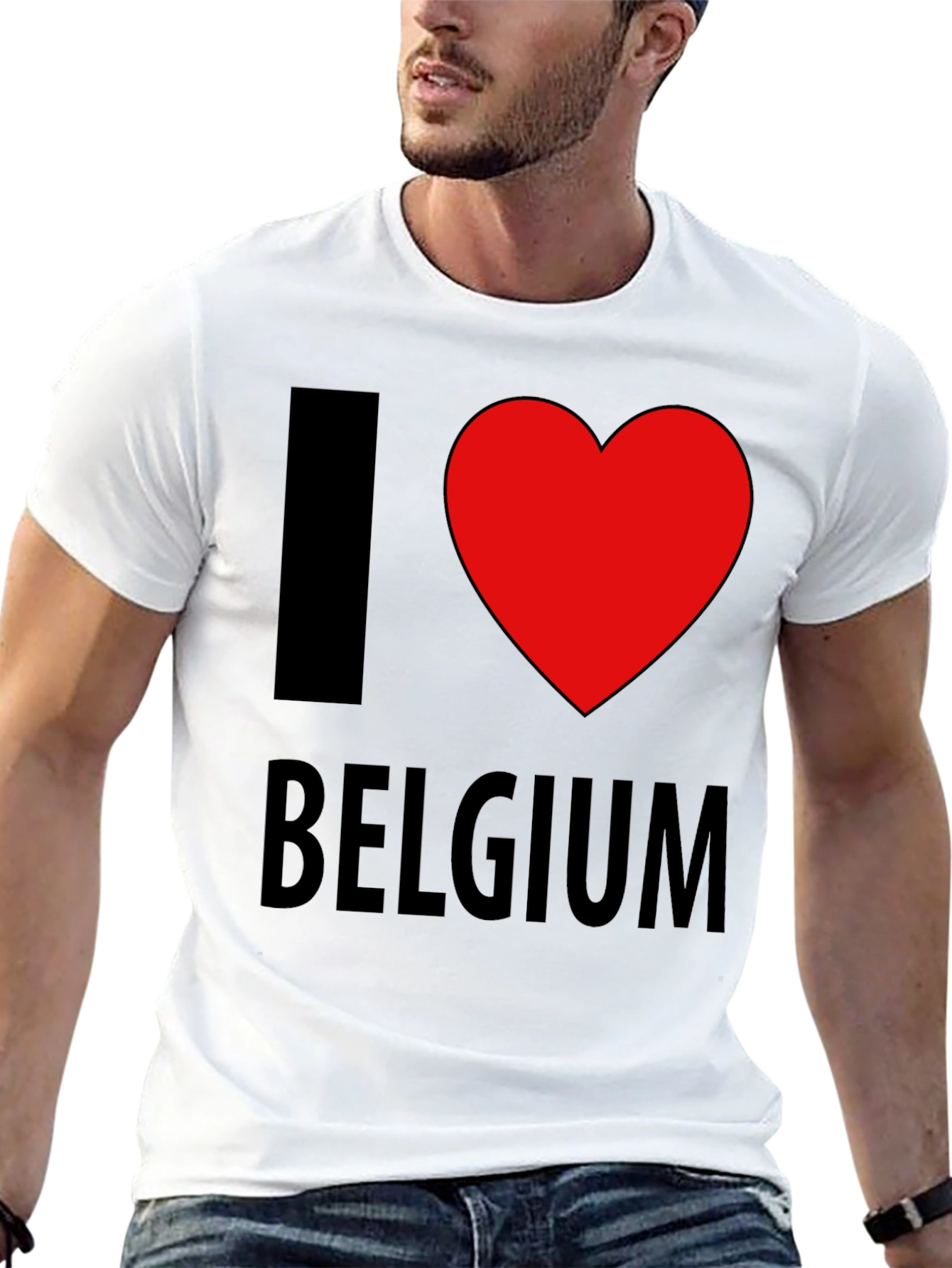 I Heart Belgium Black T-Shirt