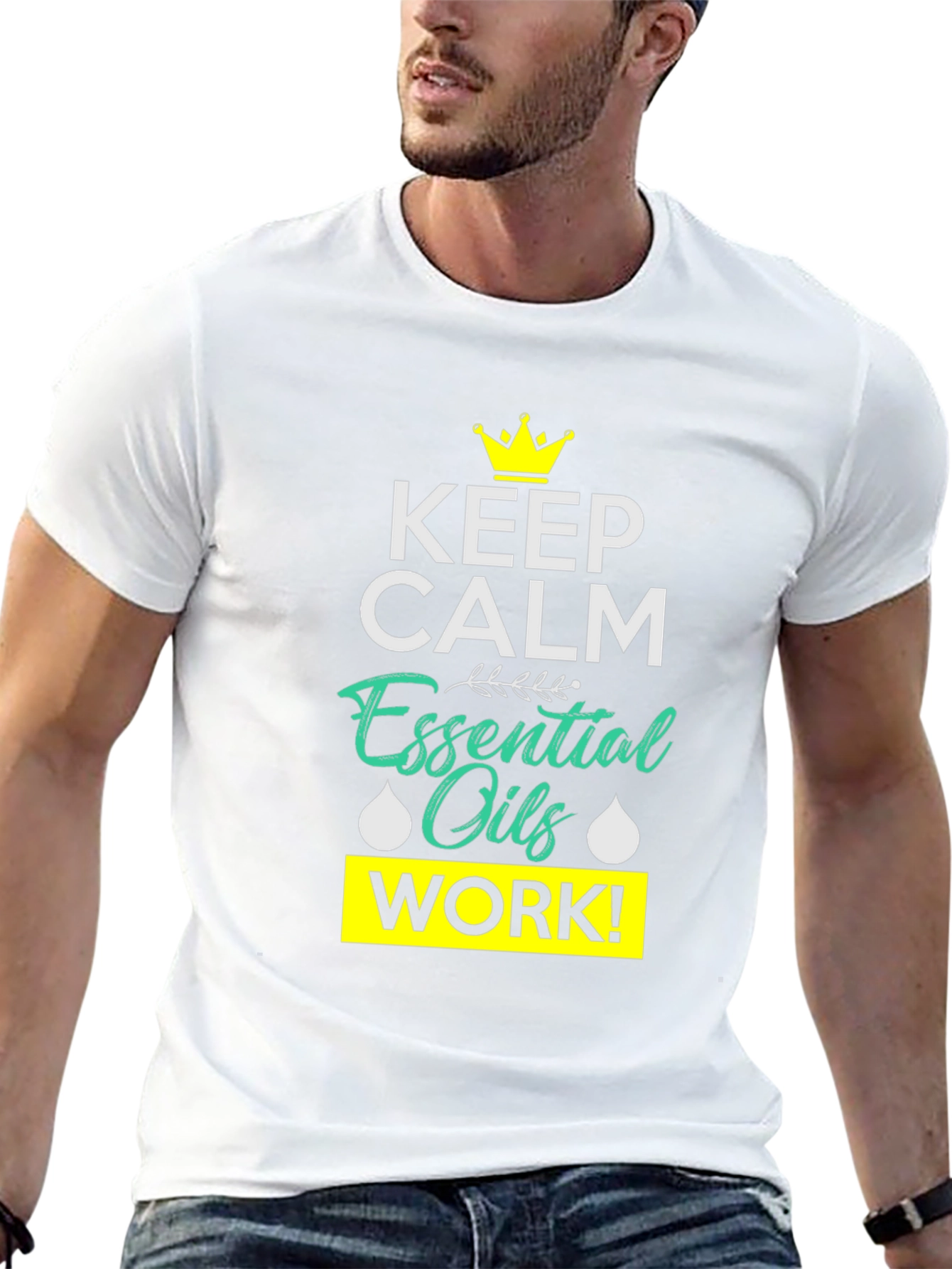 Keep Calm Essential Oils Work Black T-Shirt