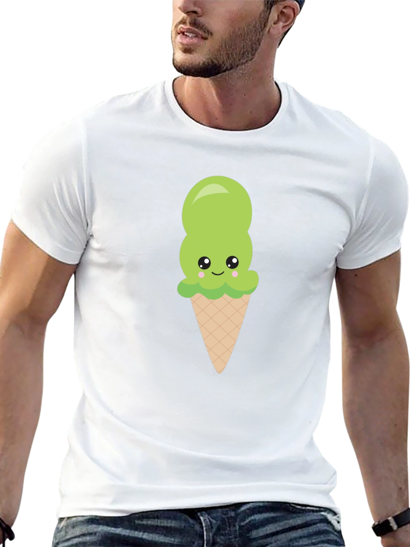 Kawaii Matcha Ice Cream T-Shirt - Cute Graphic Tee