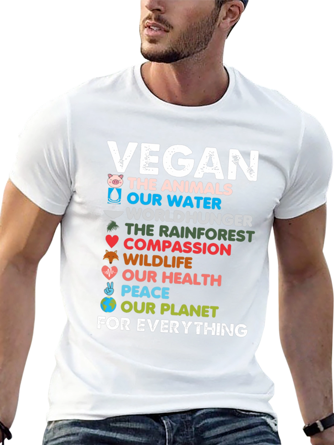 Vegan The Animals Black T-Shirt