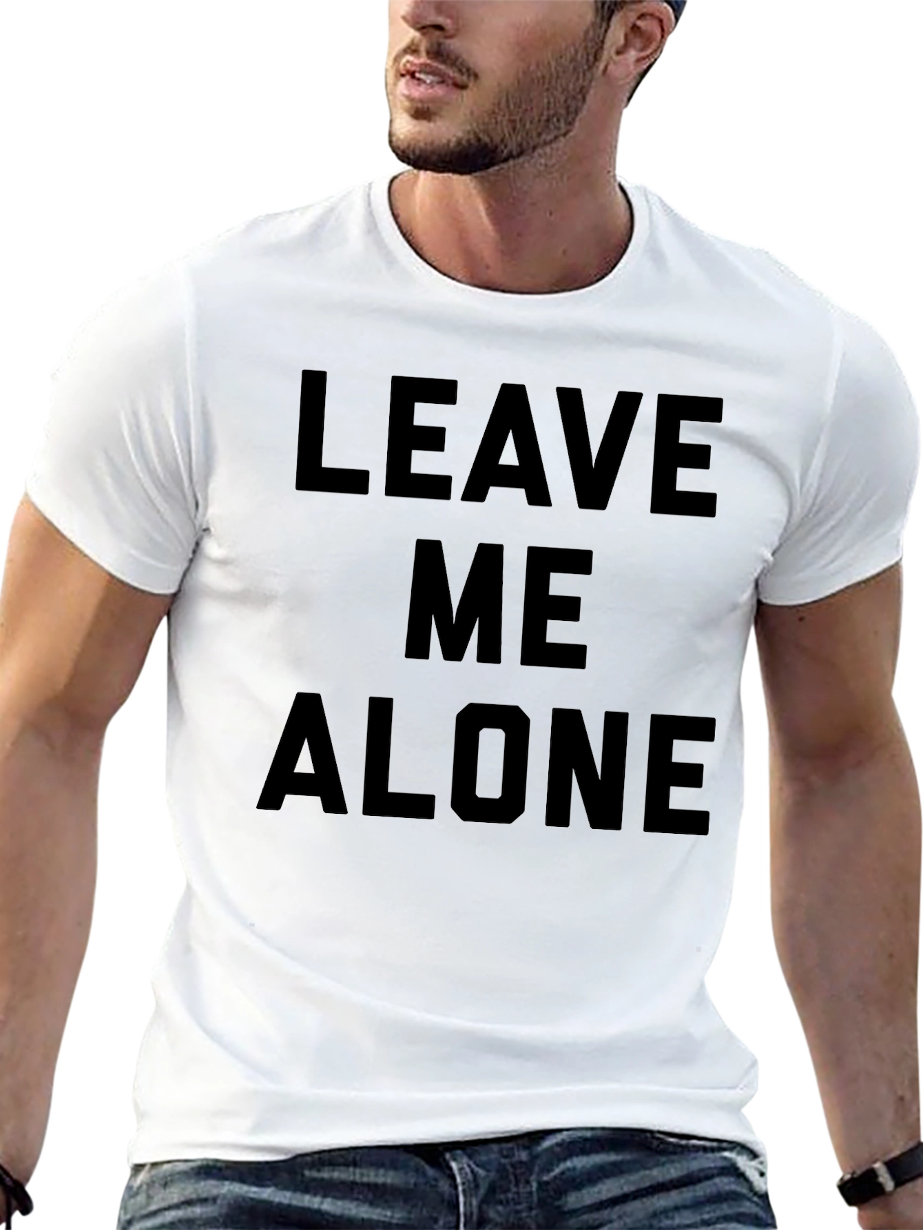 Leave Me Alone Black Graphic Tee