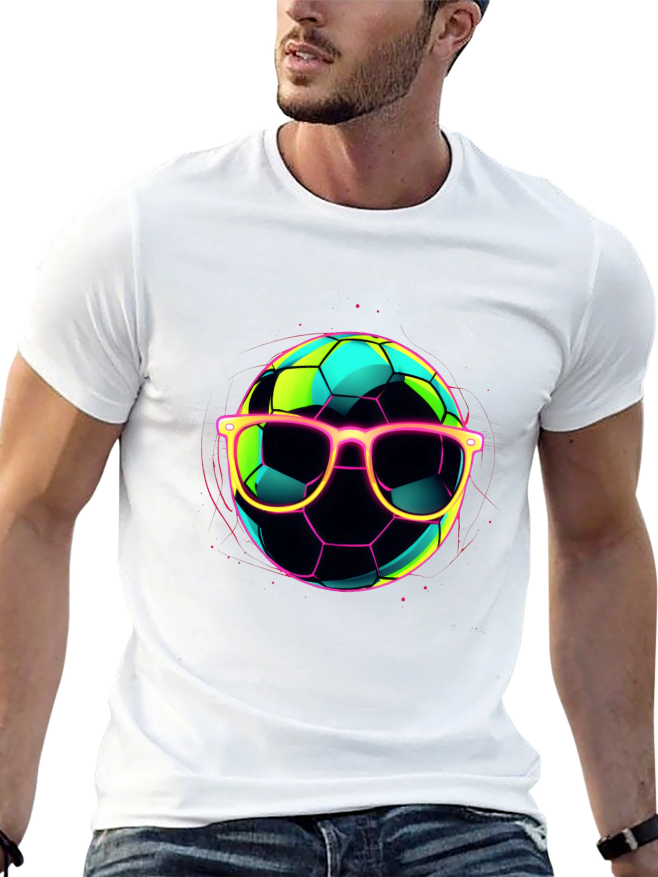 Cool Soccer Ball Graphic T-Shirt