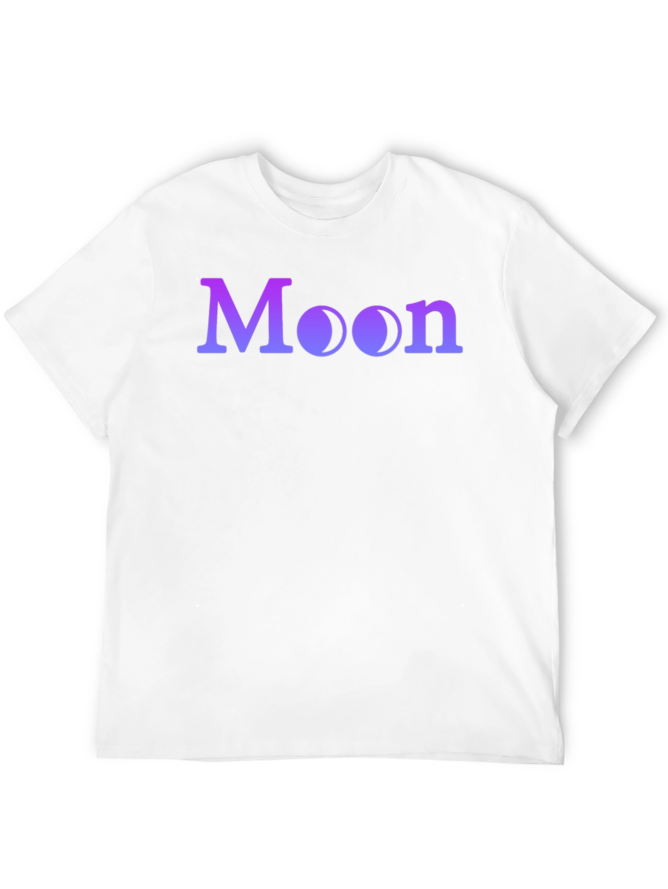 Moon Phases Graphic T-Shirt - Black Cotton Blend