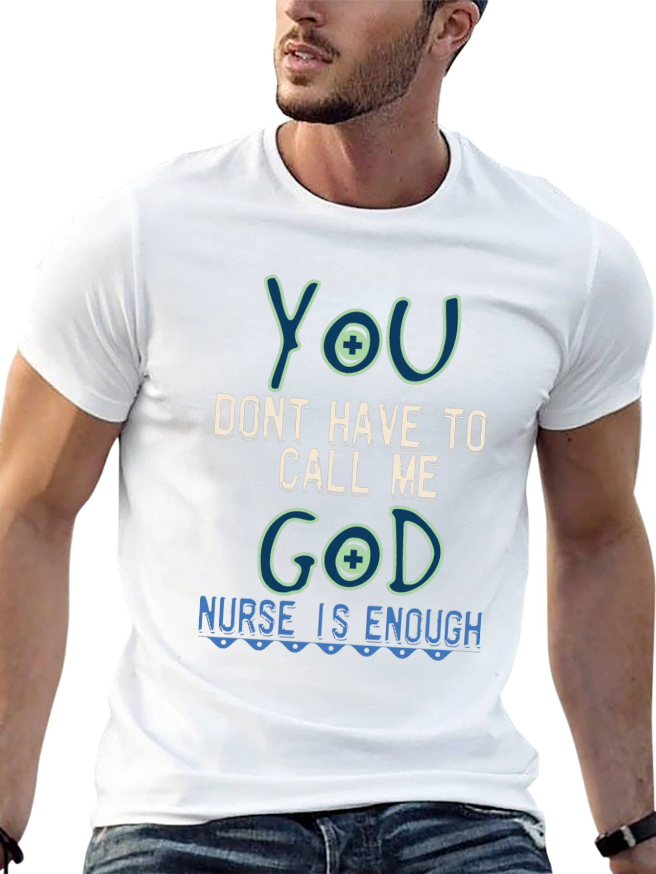 Nurse God Funny Graphic T-Shirt