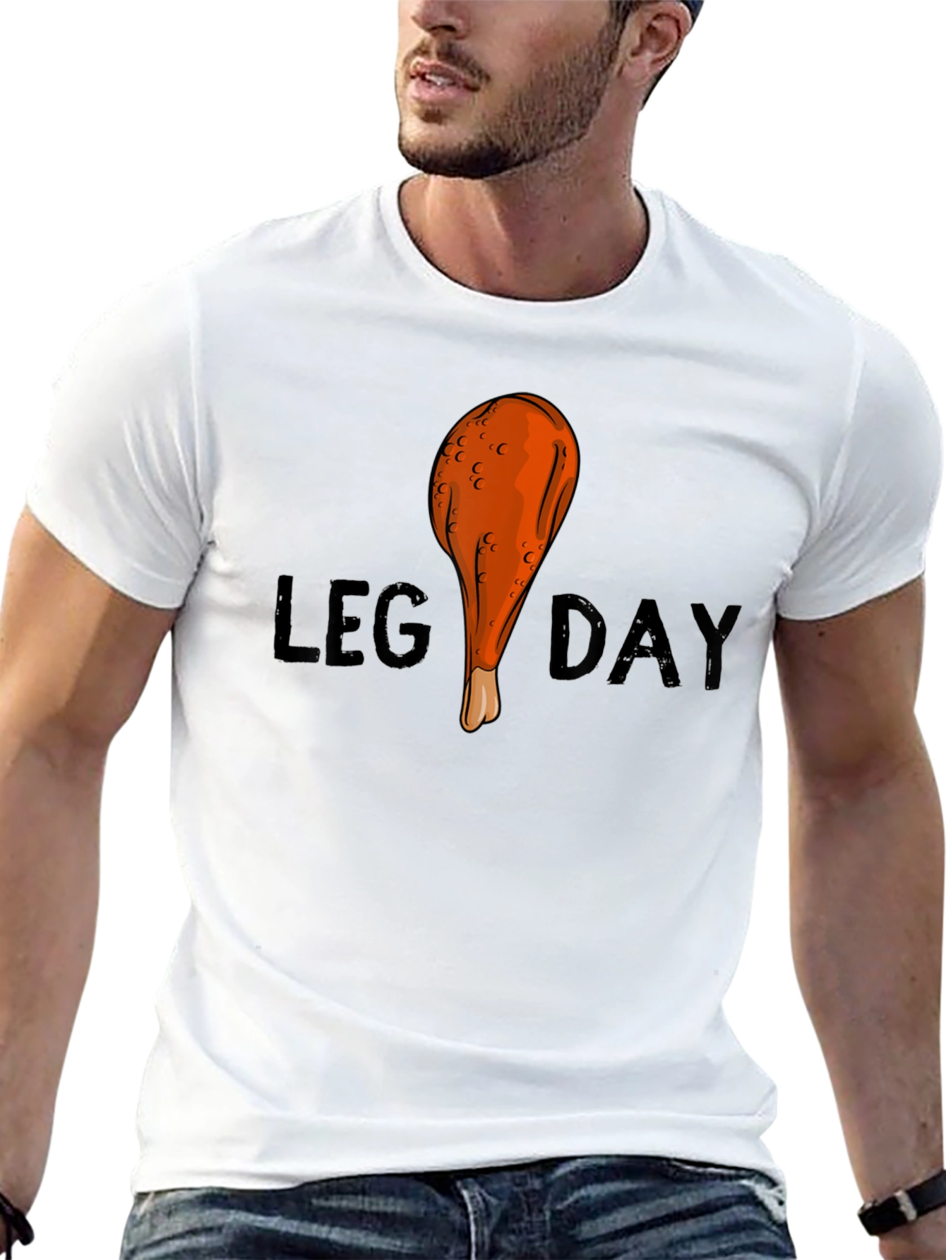 Leg Day Chicken T-Shirt - Funny Workout Tee