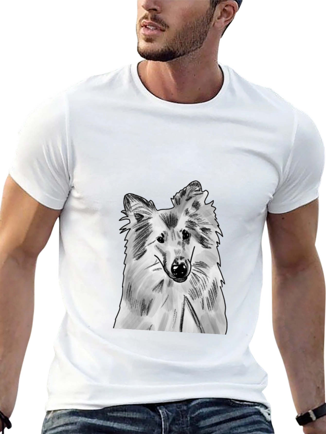 Sheltie Dog Black T-Shirt