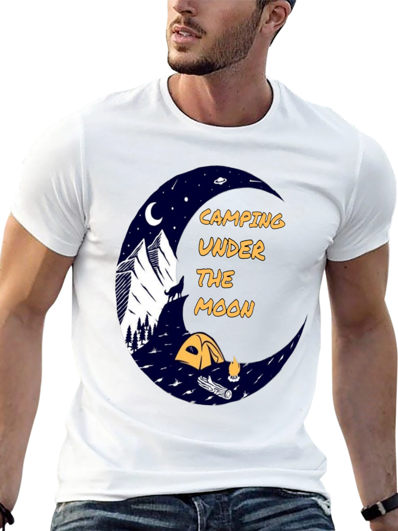 Camping Under the Moon Graphic Tee