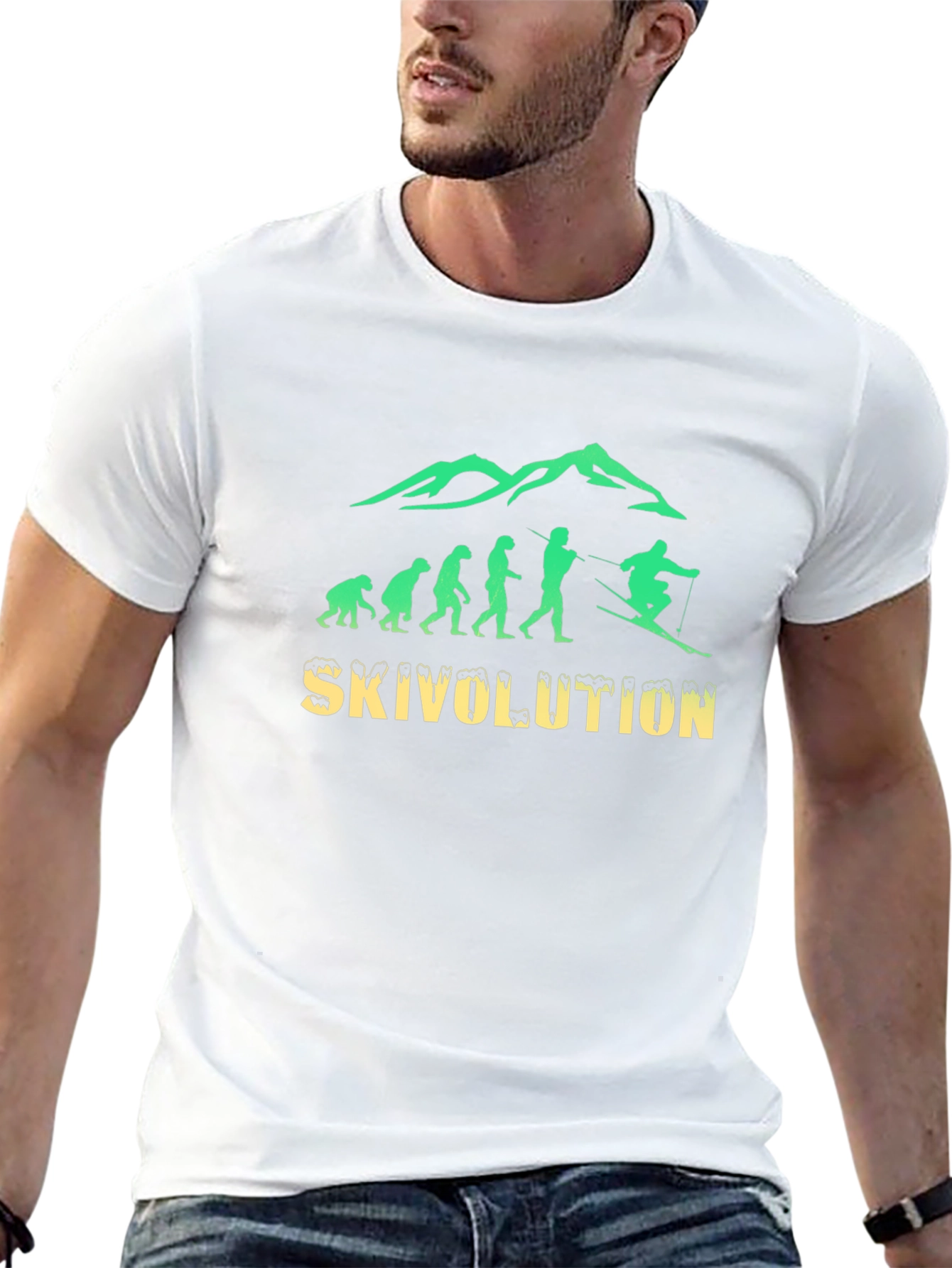 Skivolution T-Shirt: Evolution of Skiing