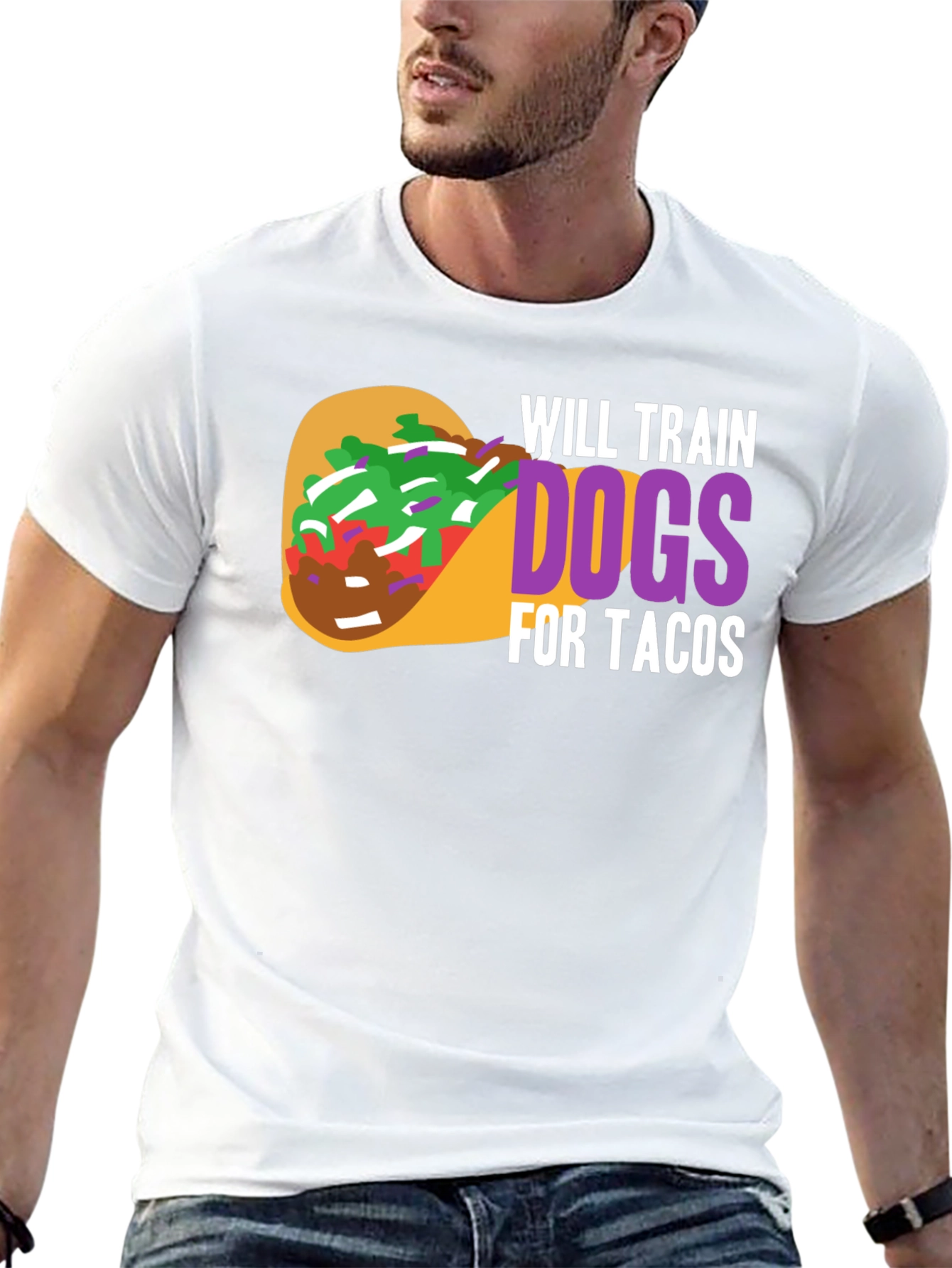 Will Train Dogs for Tacos Graphic T-Shirt