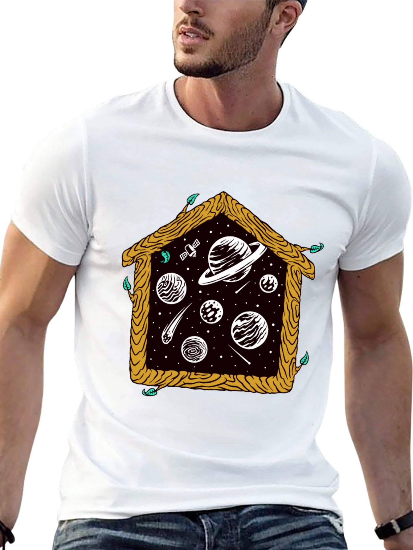 Cosmic House Graphic Tee - Black
