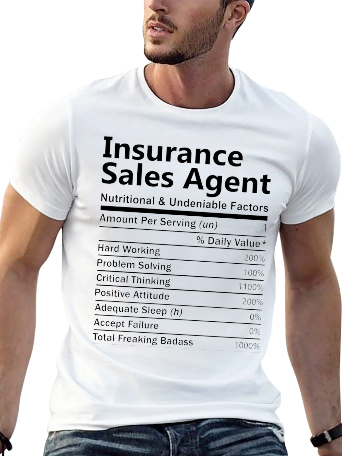 Insurance Sales Agent Nutrition Facts T-Shirt