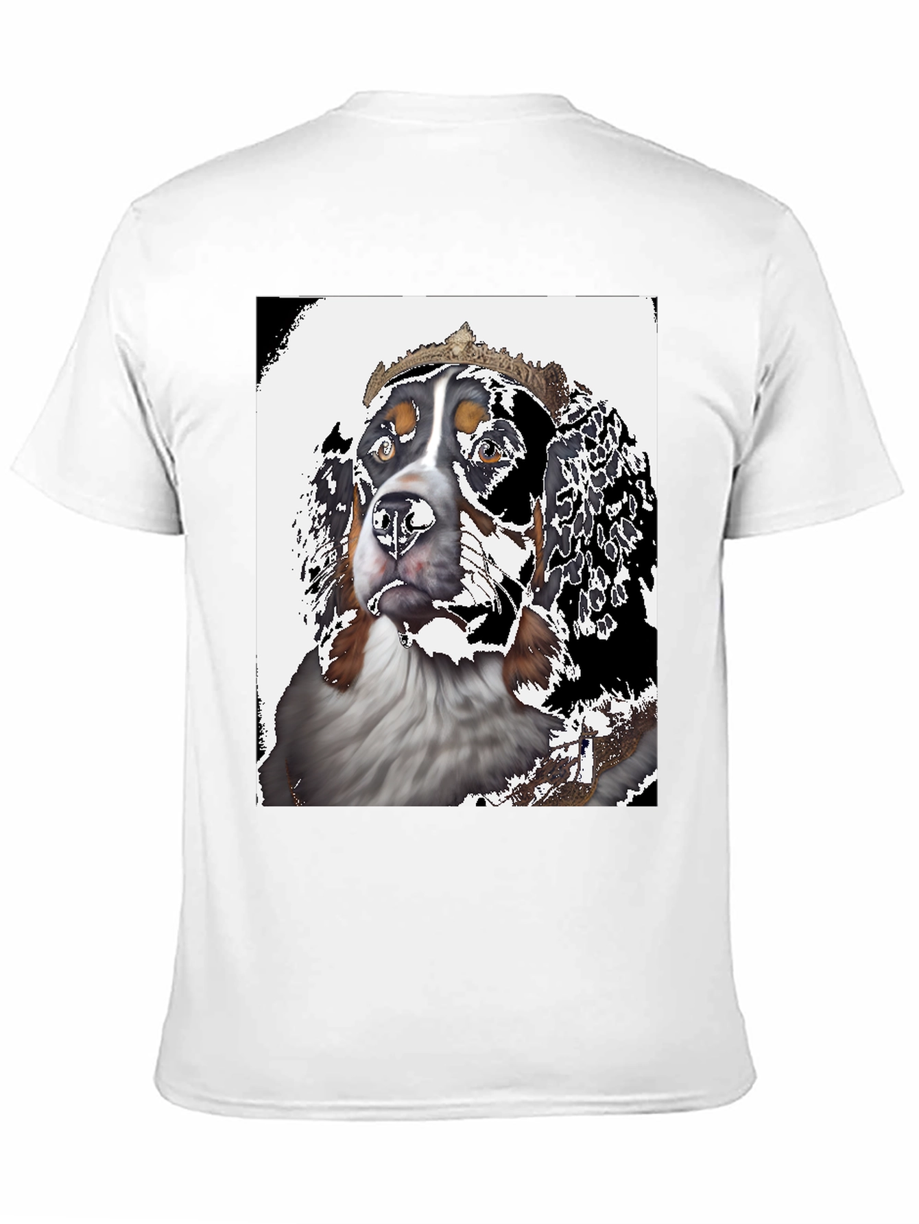 Royal Dog Graphic Tee - Black Cotton T-Shirt