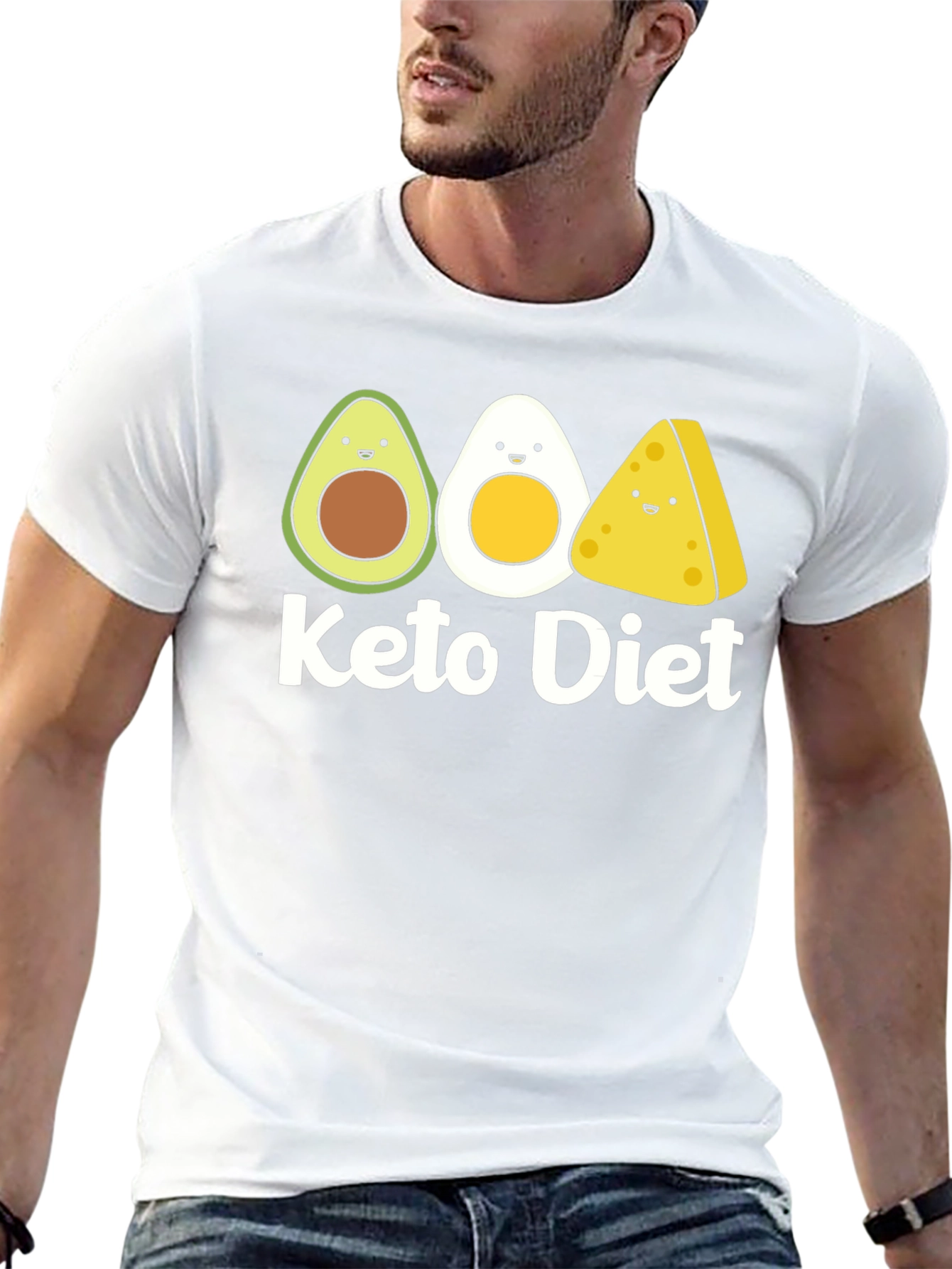 Keto Diet Cartoon Food T-Shirt