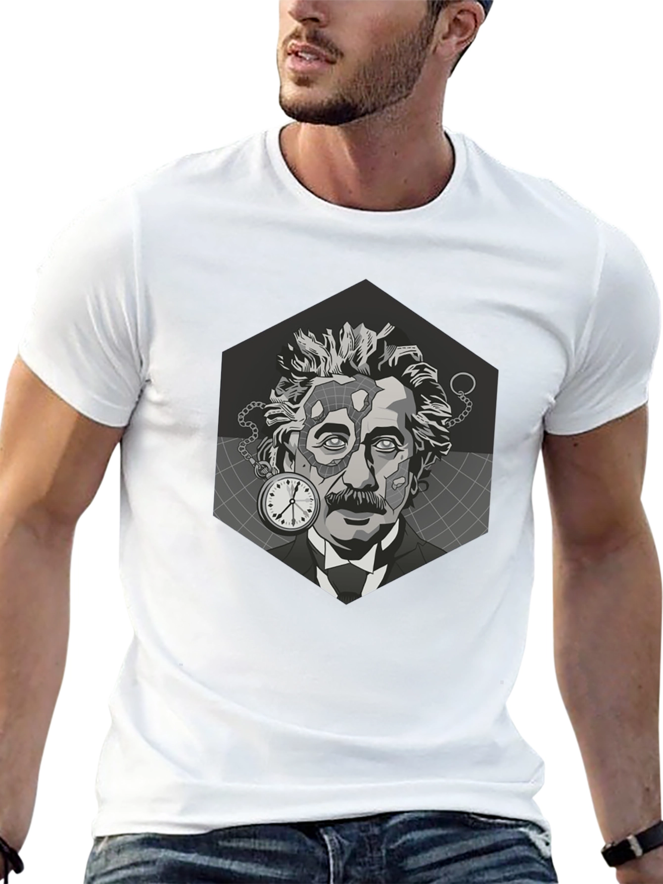 Einstein Graphic T-Shirt - Black