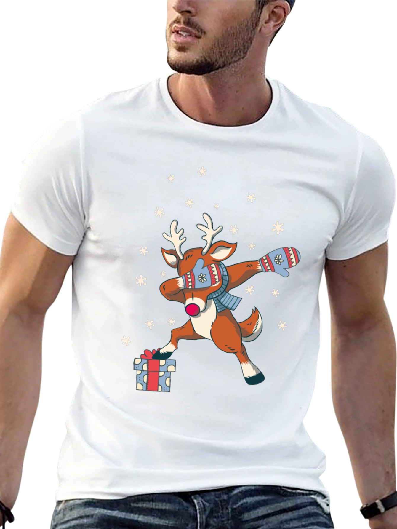 Dabbing Reindeer Christmas T-Shirt