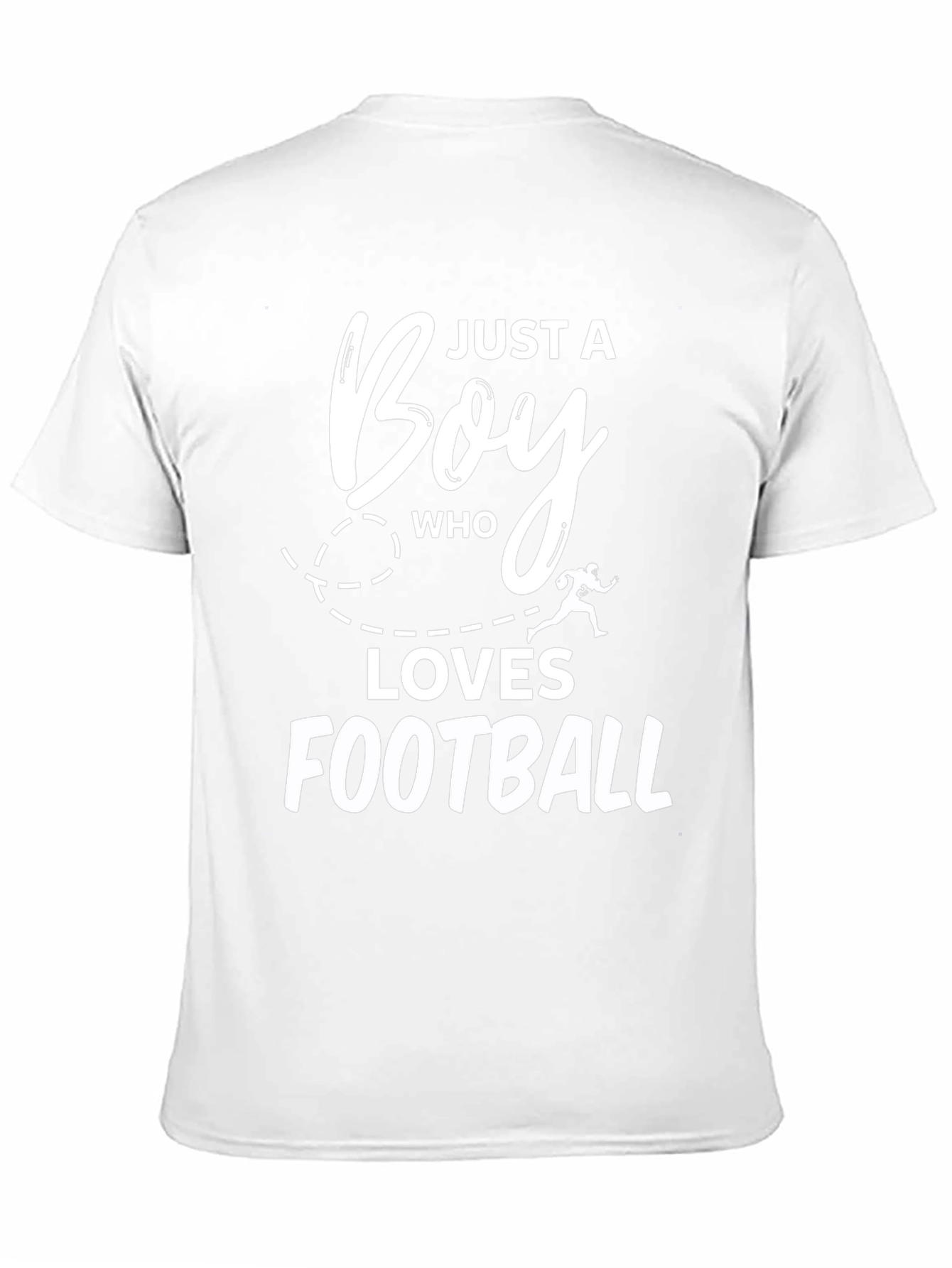 Just a Boy Who Loves Football Black T-Shirt