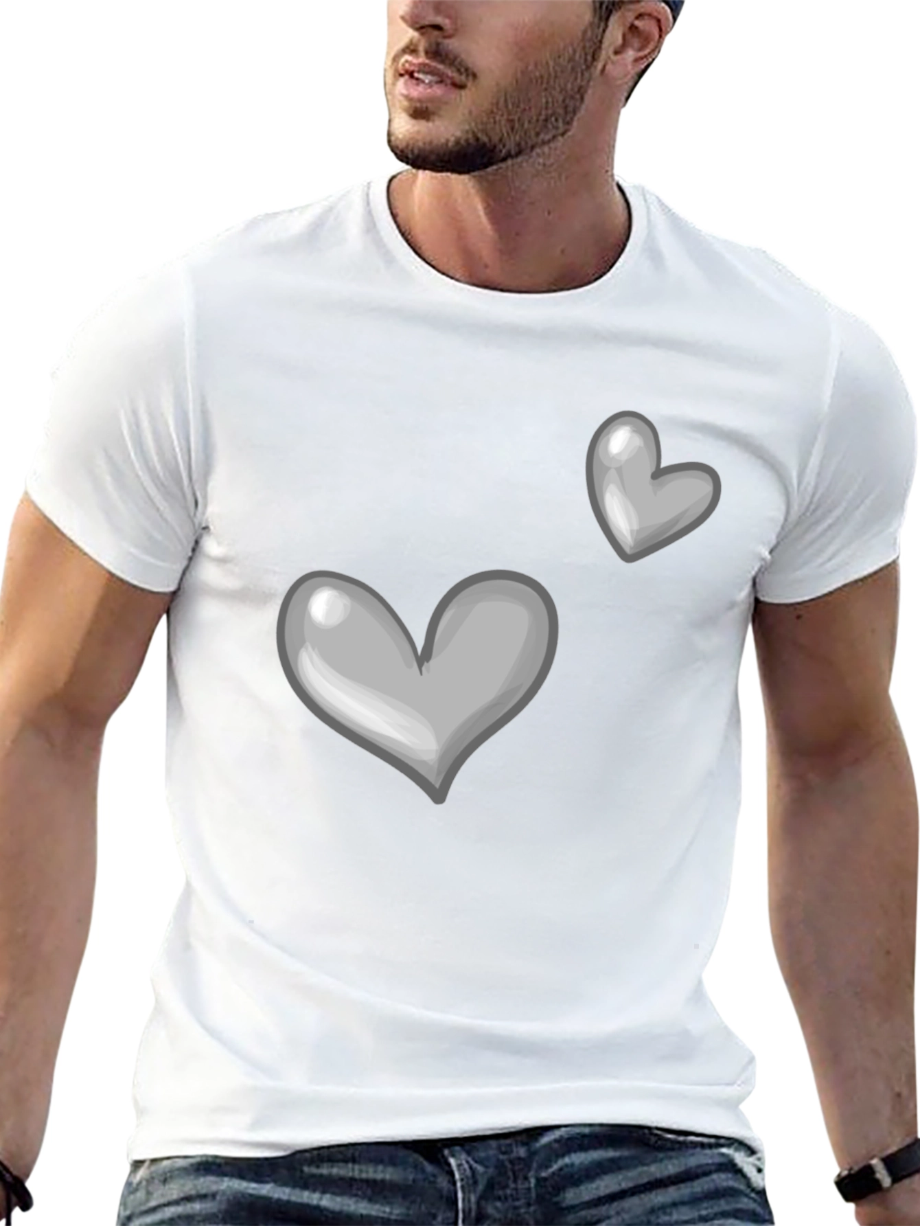 Heart Graphic Tee - Classic Soft Cotton Shirt