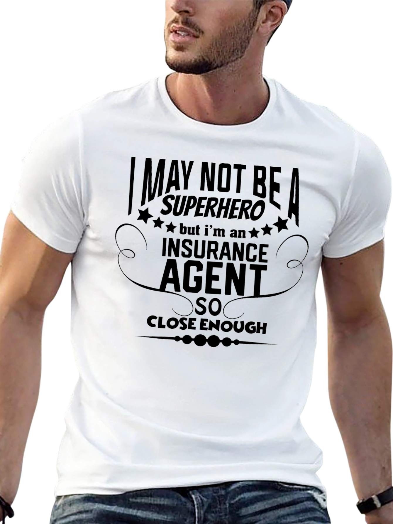 Insurance Agent Superhero Graphic Tee