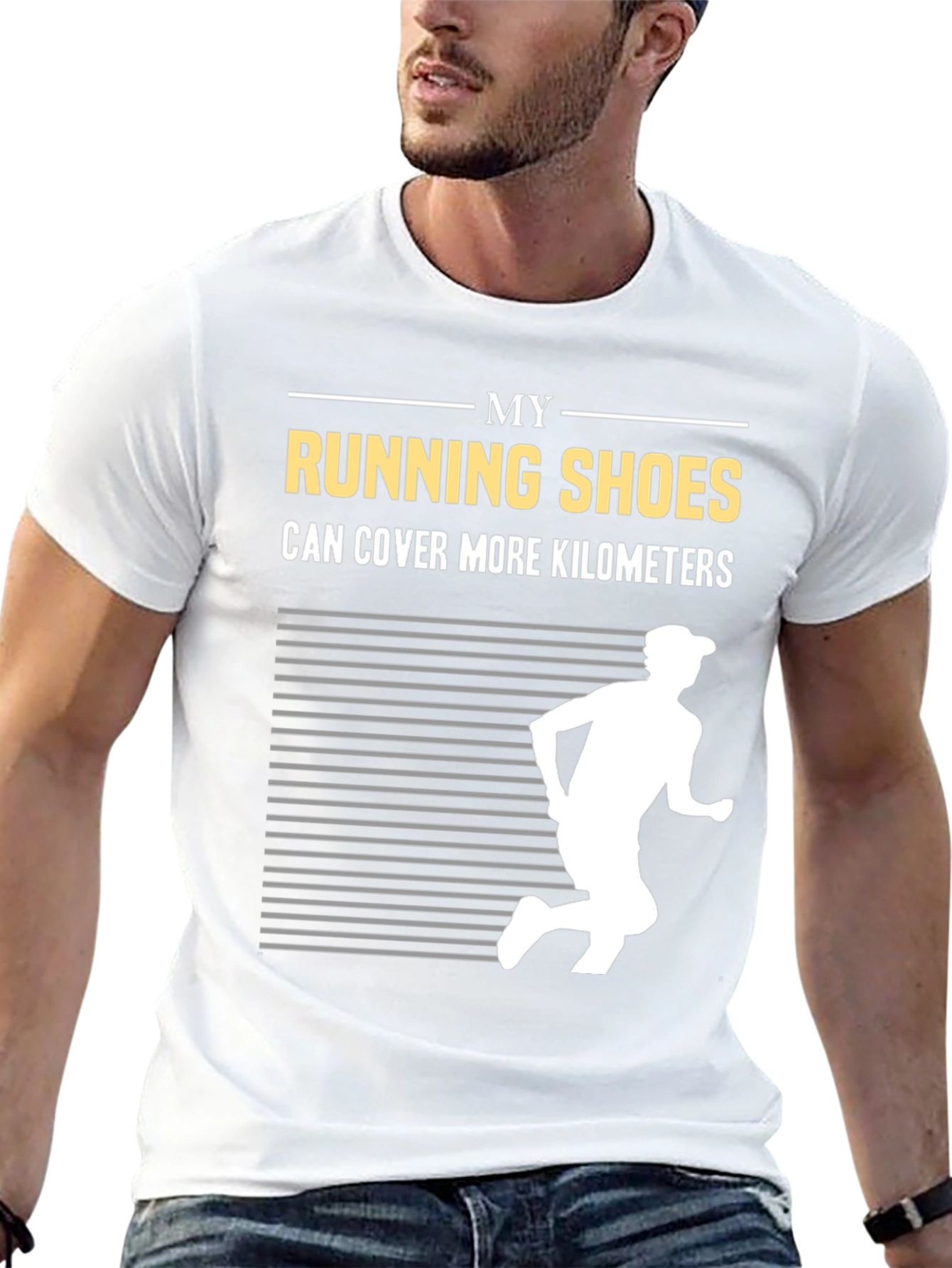 Running Shoes Kilometers Graphic Tee