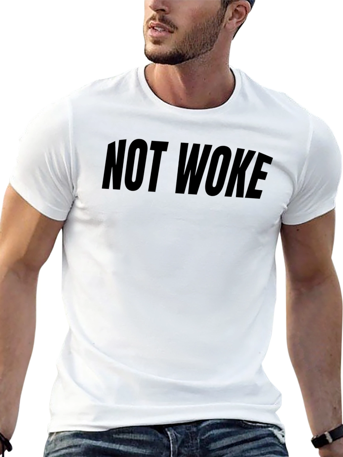 Not Woke Graphic Tee - Bold Statement T-Shirt