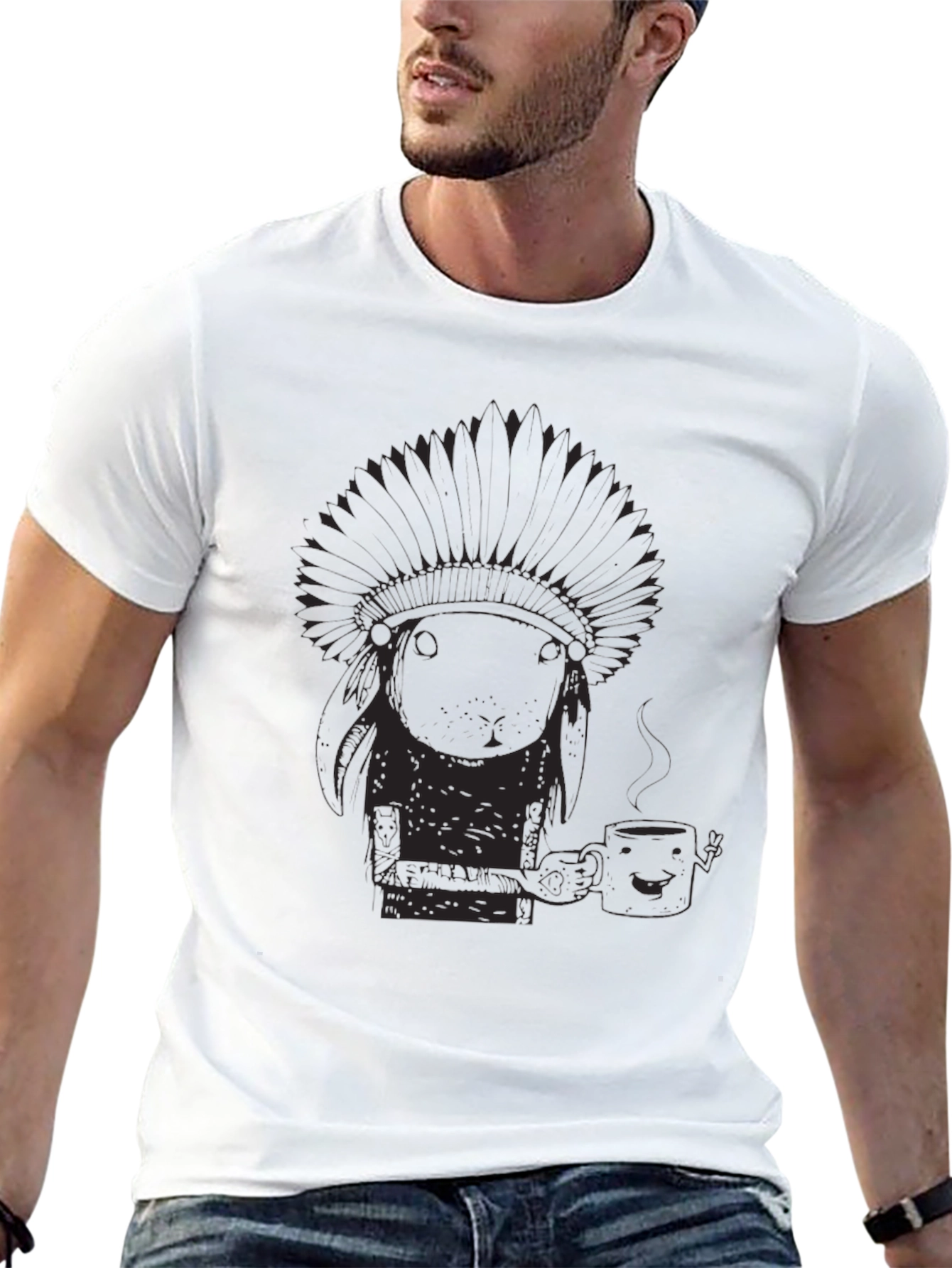 Novelty Graphic Tee - Funny Native American Design