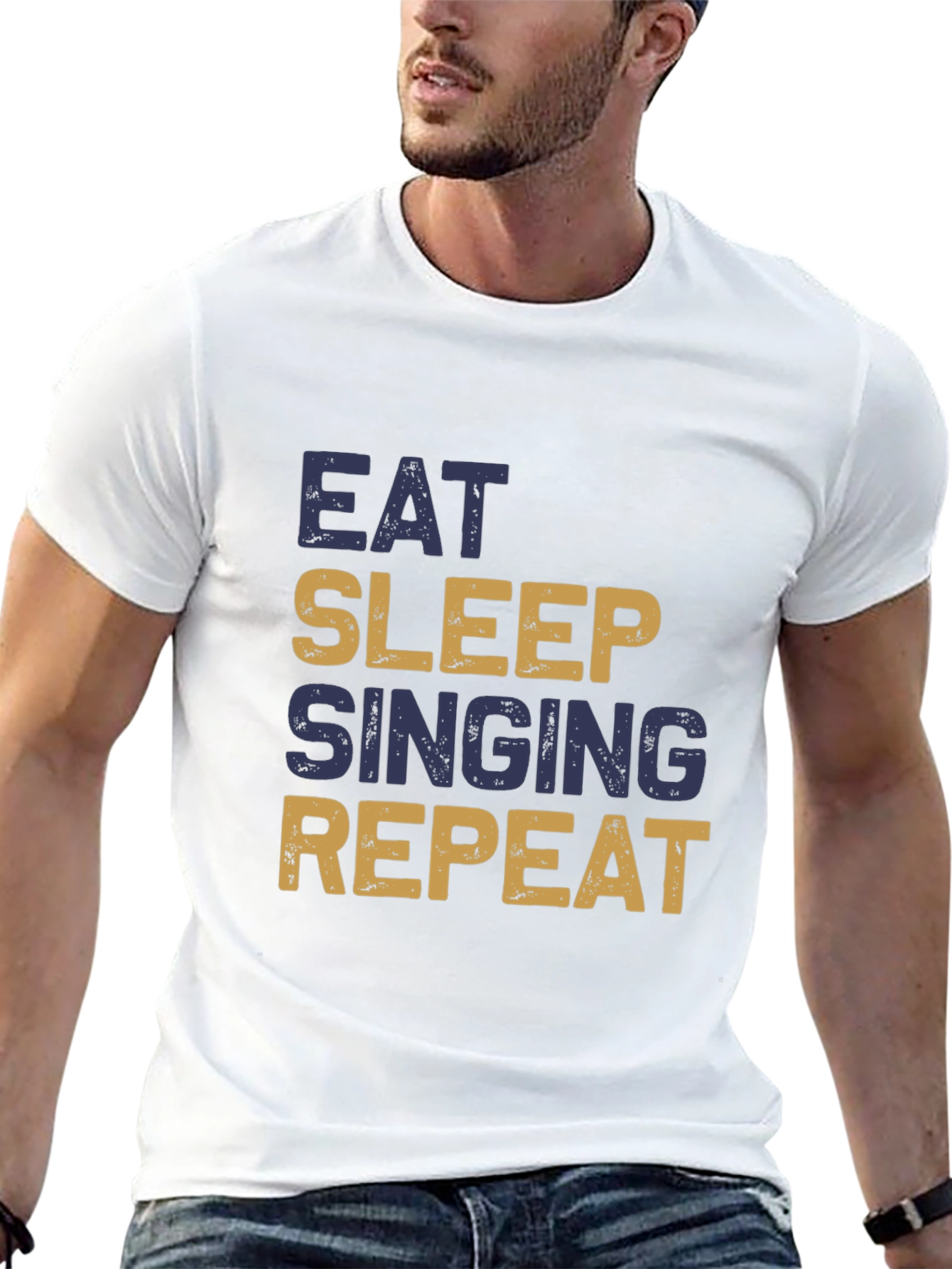 Eat Sleep Singing Repeat Graphic Tee