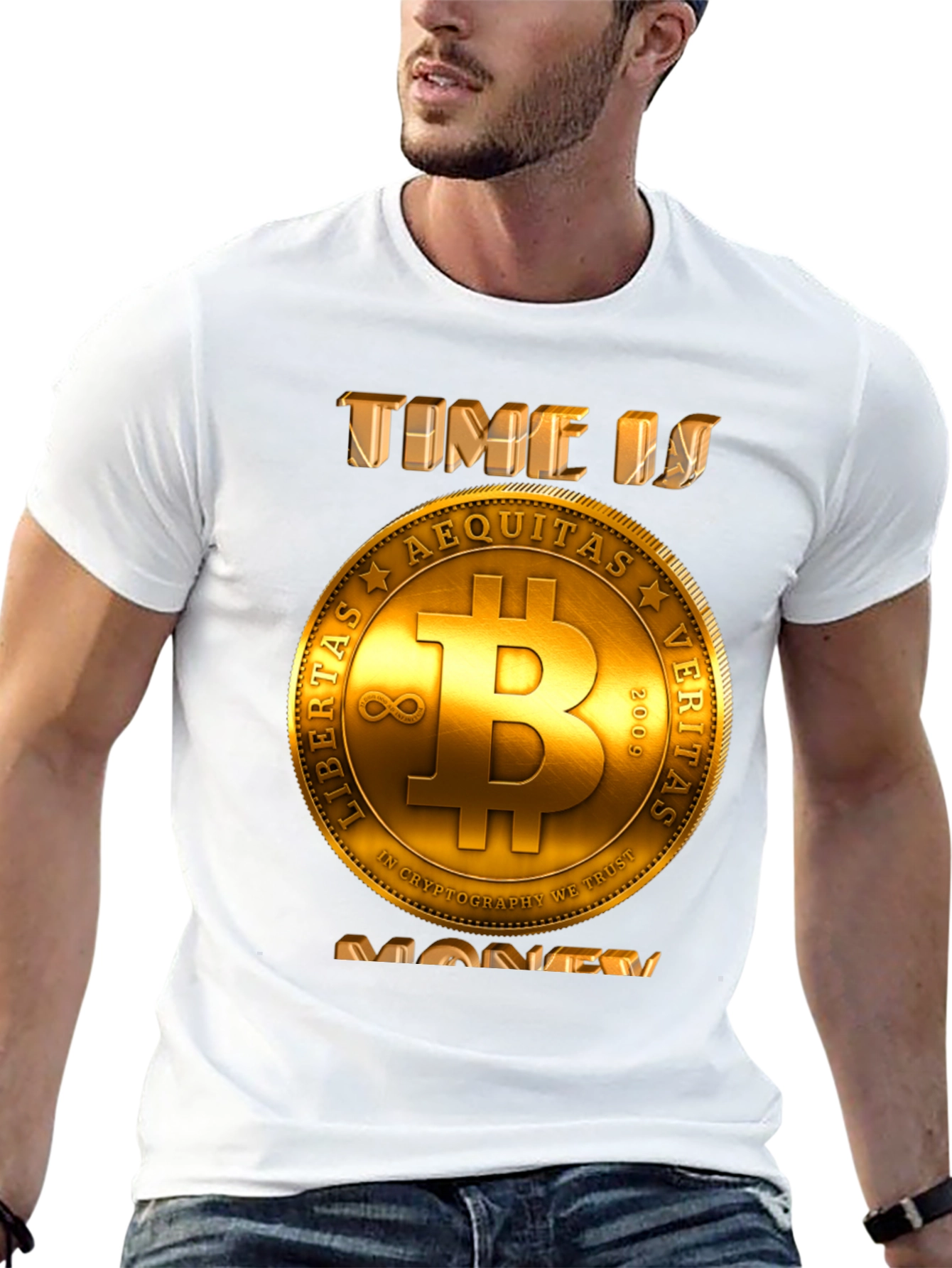 Bitcoin Time is Money T-Shirt - Crypto Currency Tee