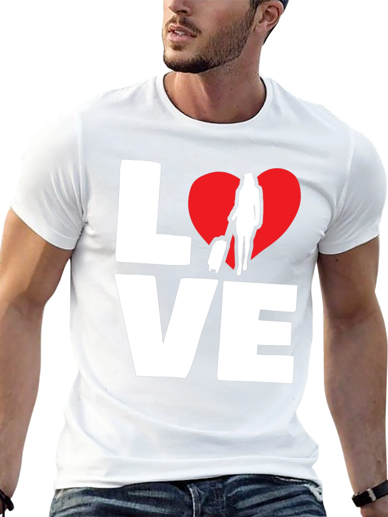 Love to Travel Black Graphic Tee