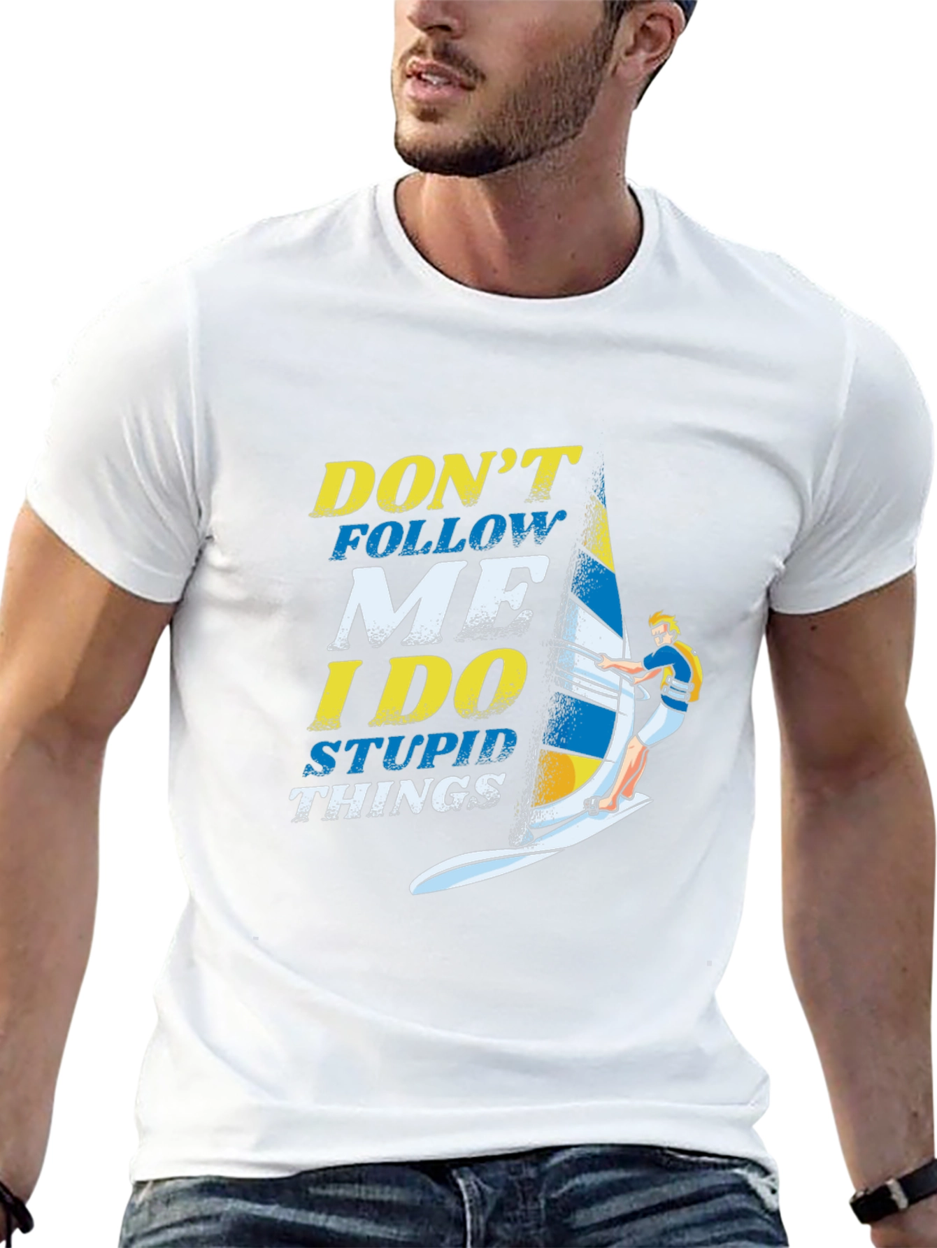 Dont Follow Me Windsurfing Graphic T-Shirt