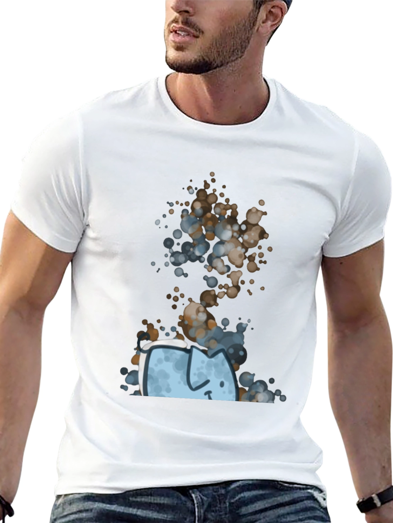 Abstract Cat Graphic Tee - Unique Style