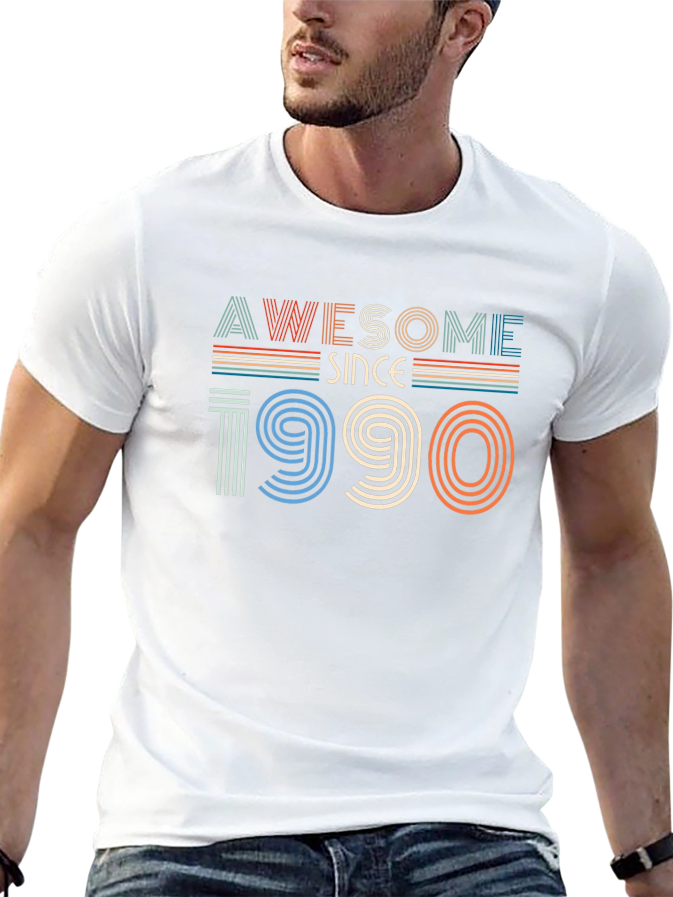 Awesome Since 1990 Retro Graphic T-Shirt