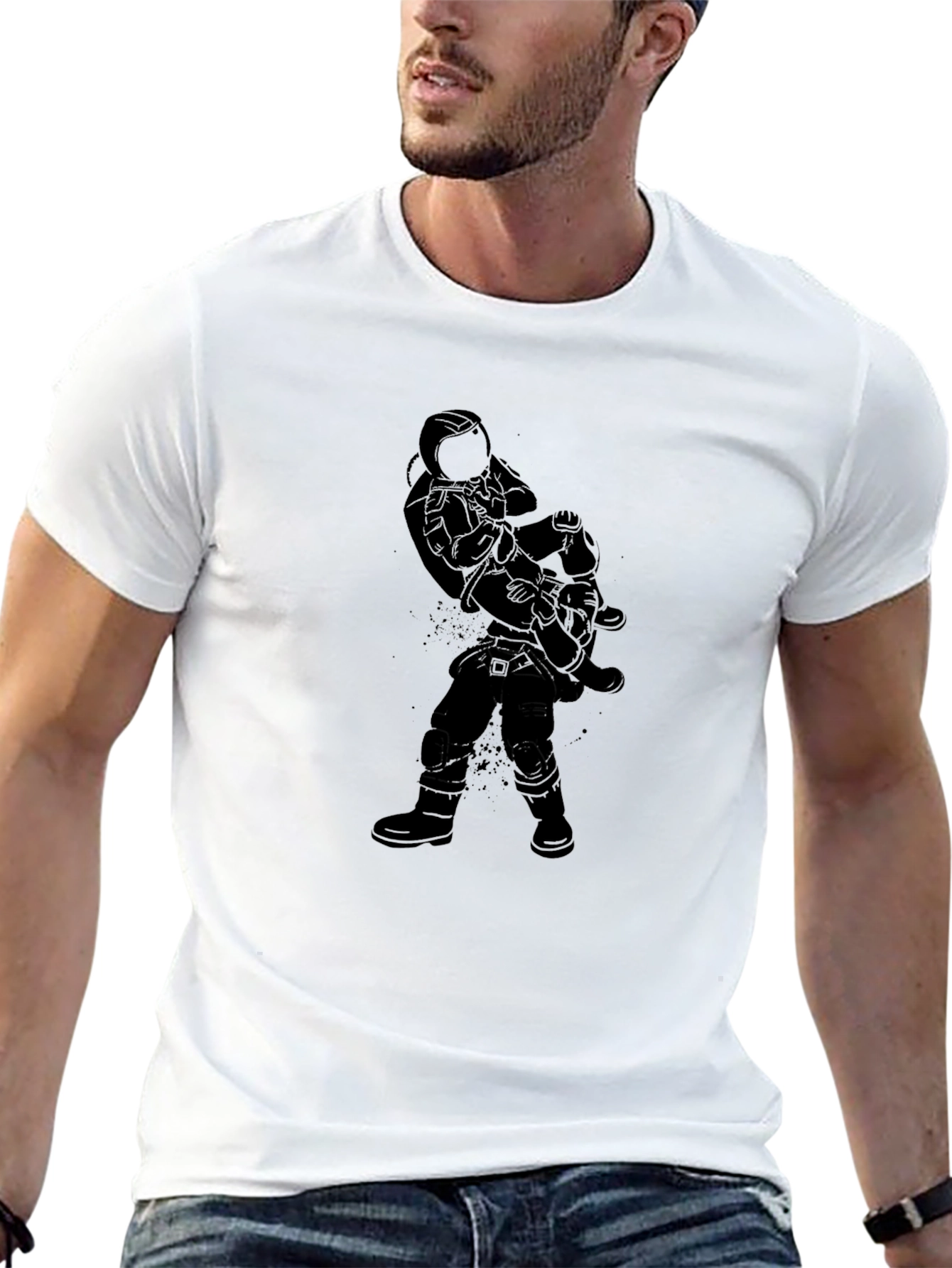 Astronaut Carry T-Shirt - Classic Black