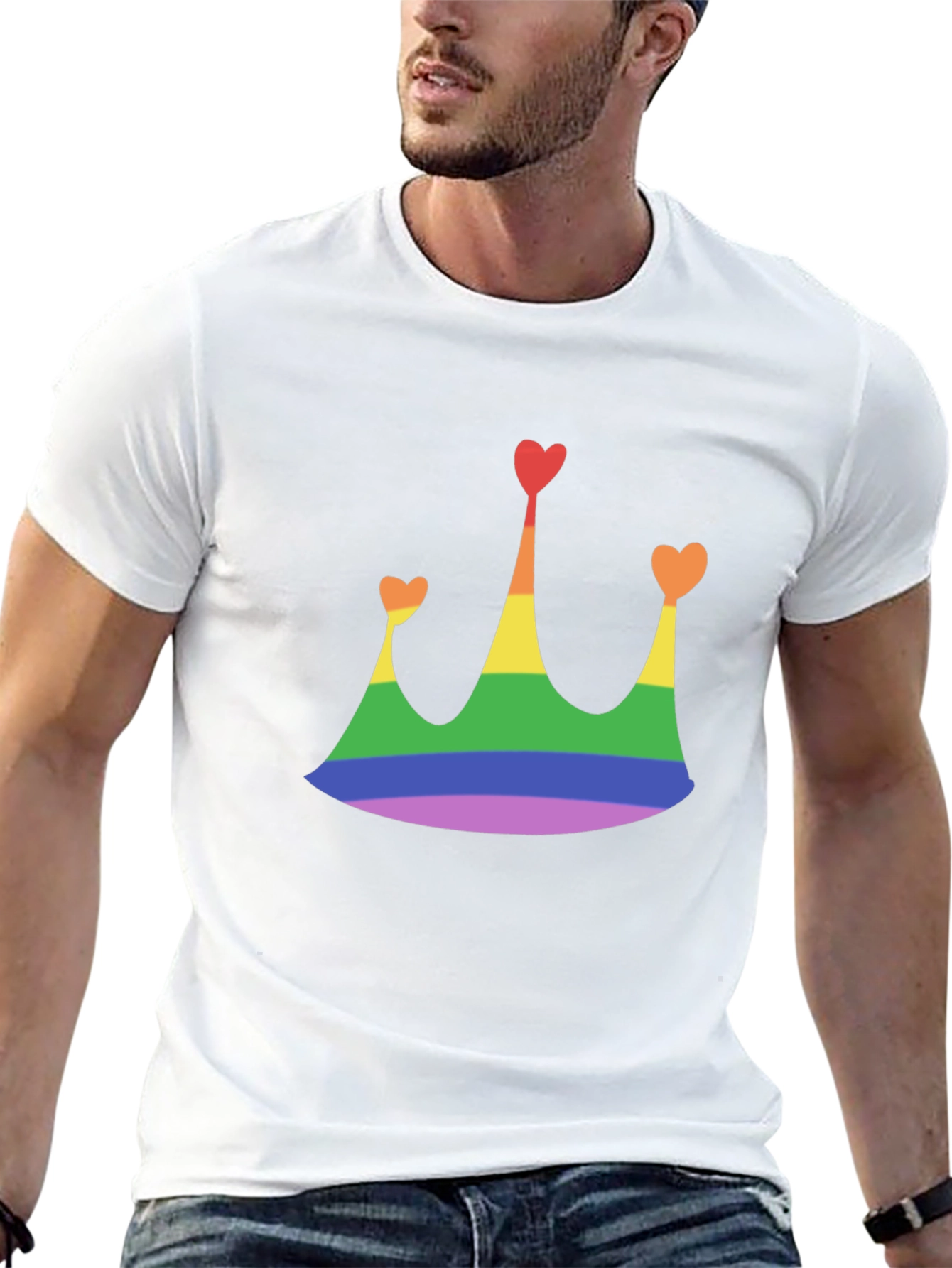 Rainbow Crown Heart T-Shirt - Pride Apparel