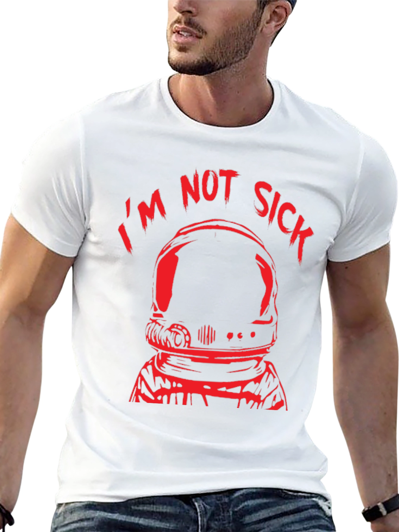 Im Not Sick Astronaut Black T-Shirt
