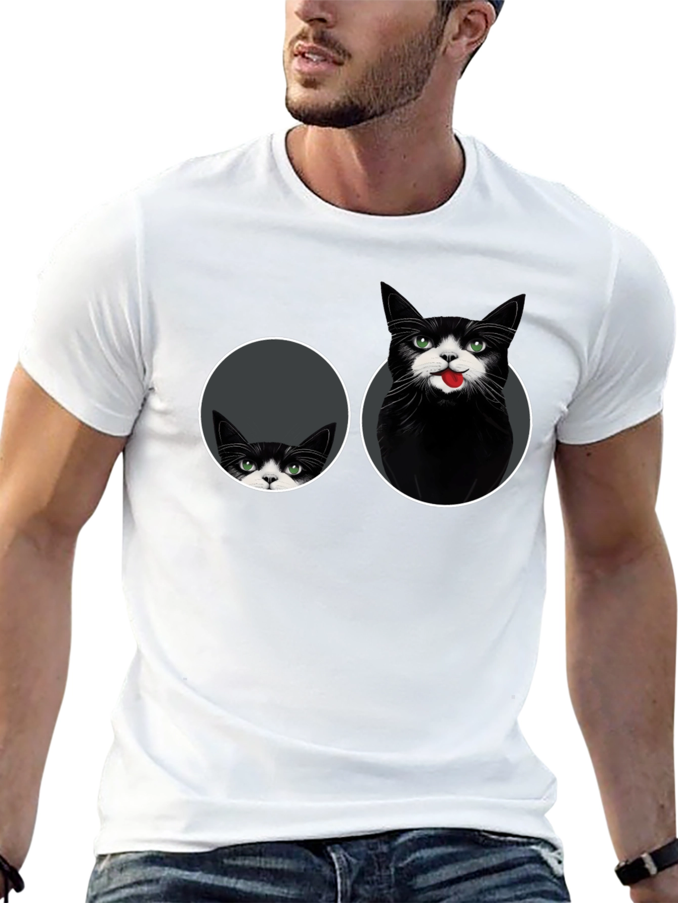 Cat Peek-a-Boo Graphic Tee