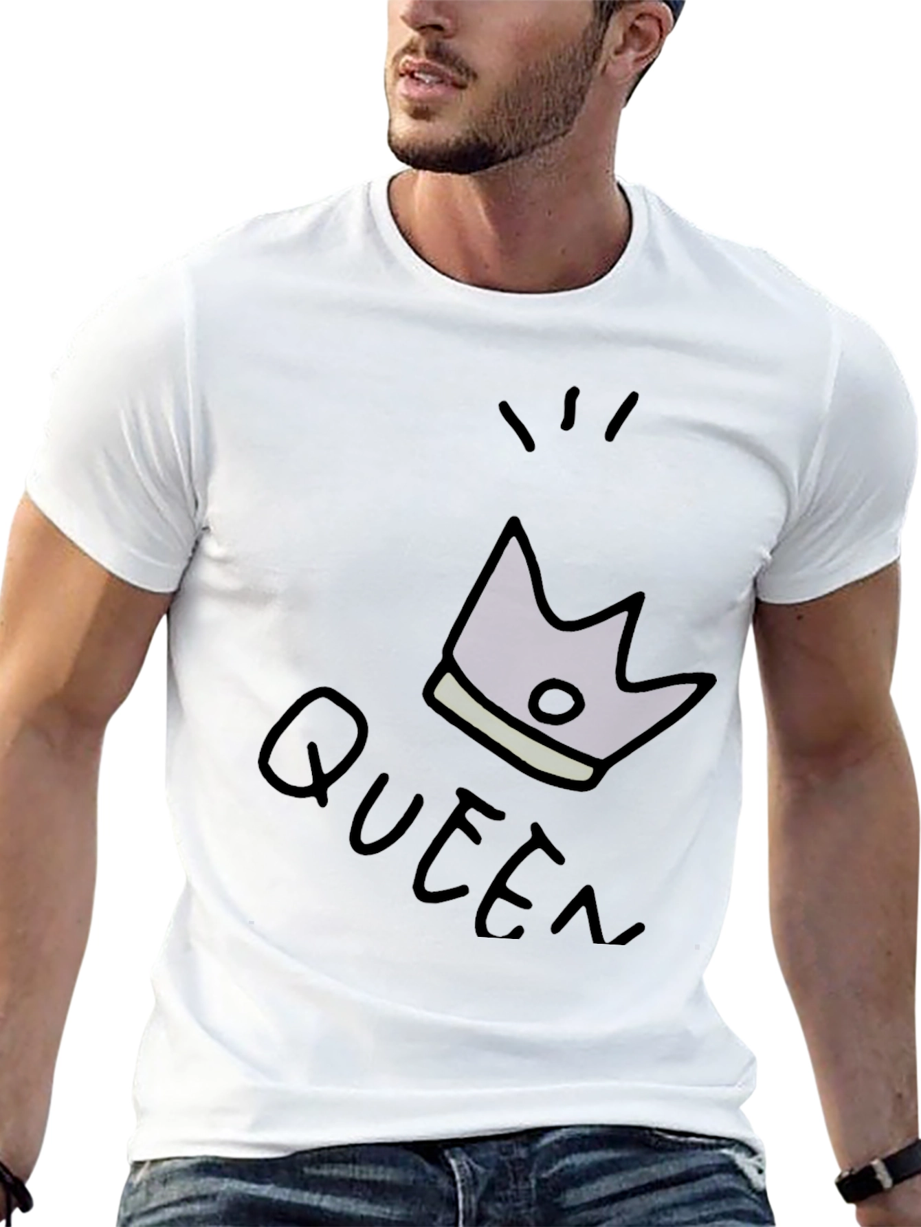 Queen Crown Graphic Black T-Shirt
