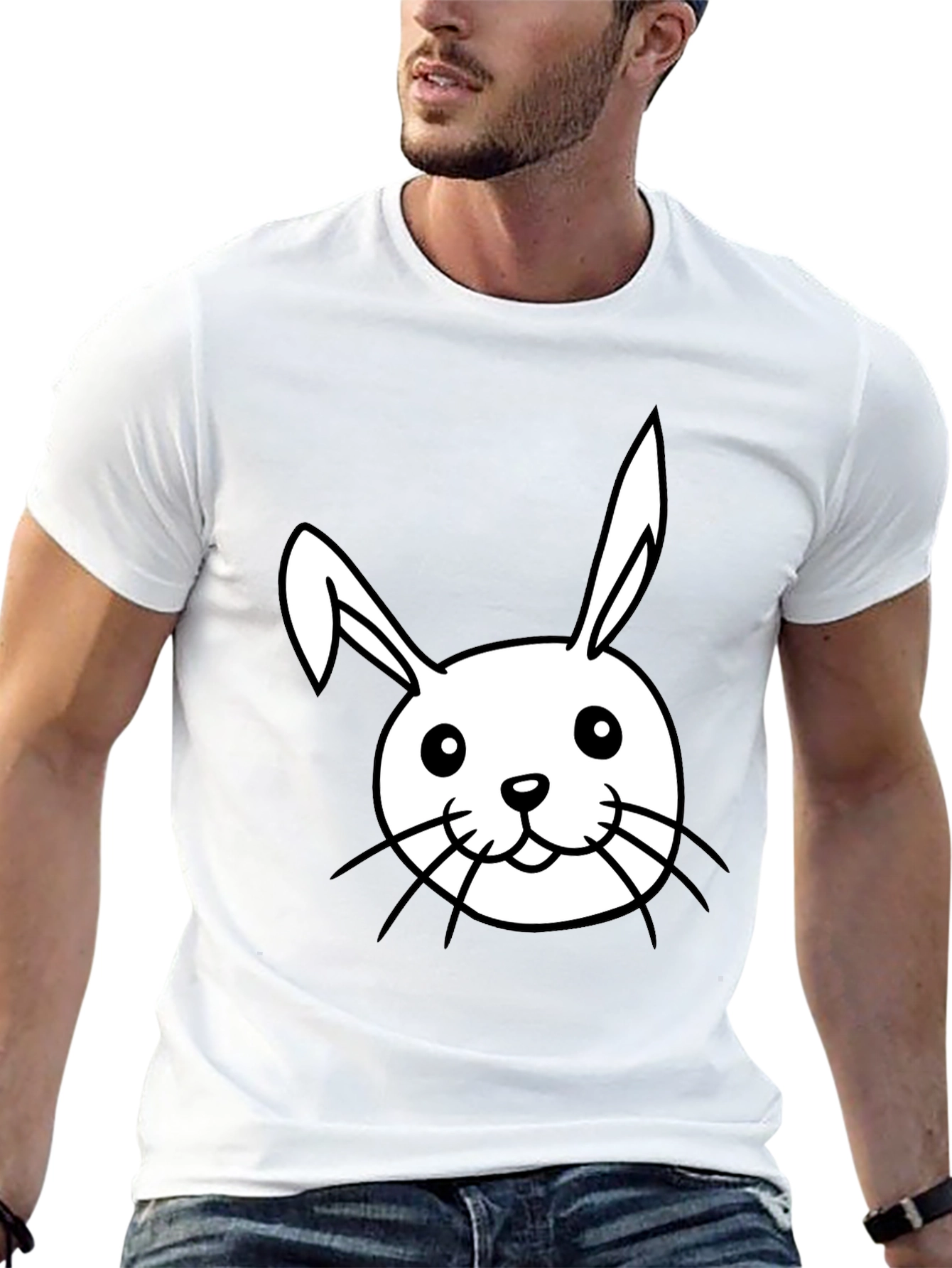 Bunny Graphic Black Tee
