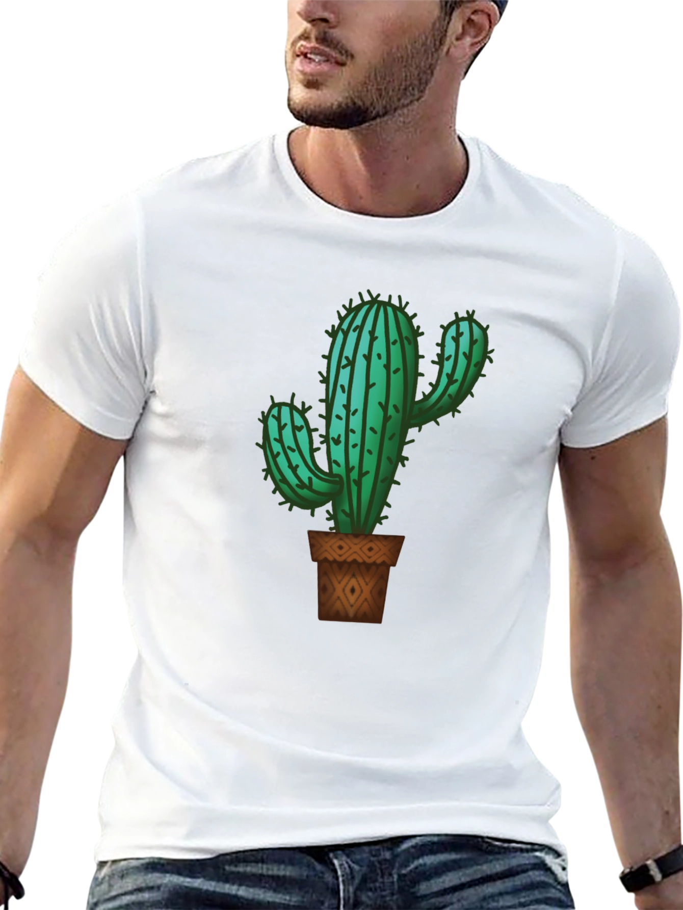 Cactus Graphic Tee - Stylish Desert Plant T-Shirt