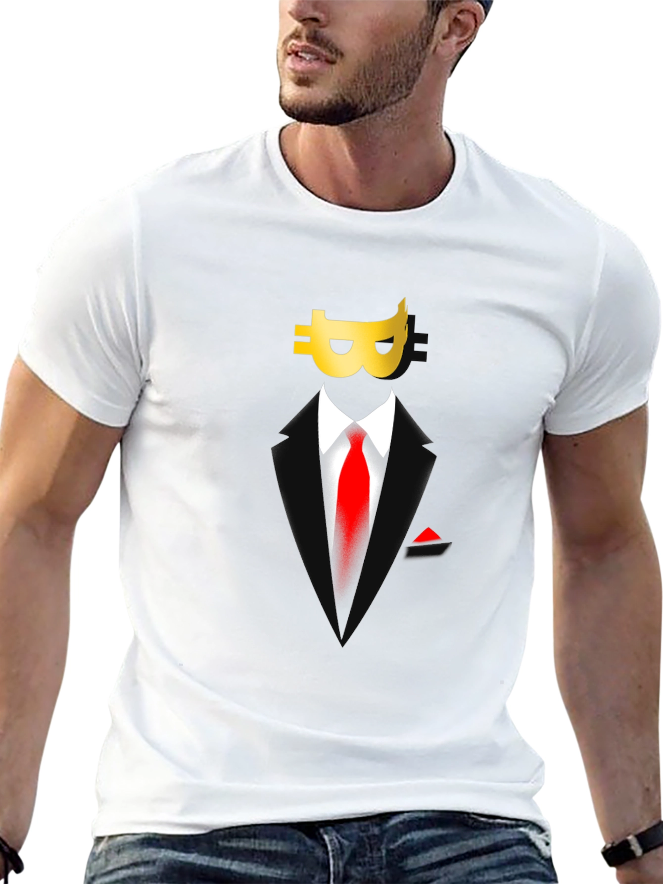 Bitcoin Boss T-Shirt - Crypto Business Suit Design