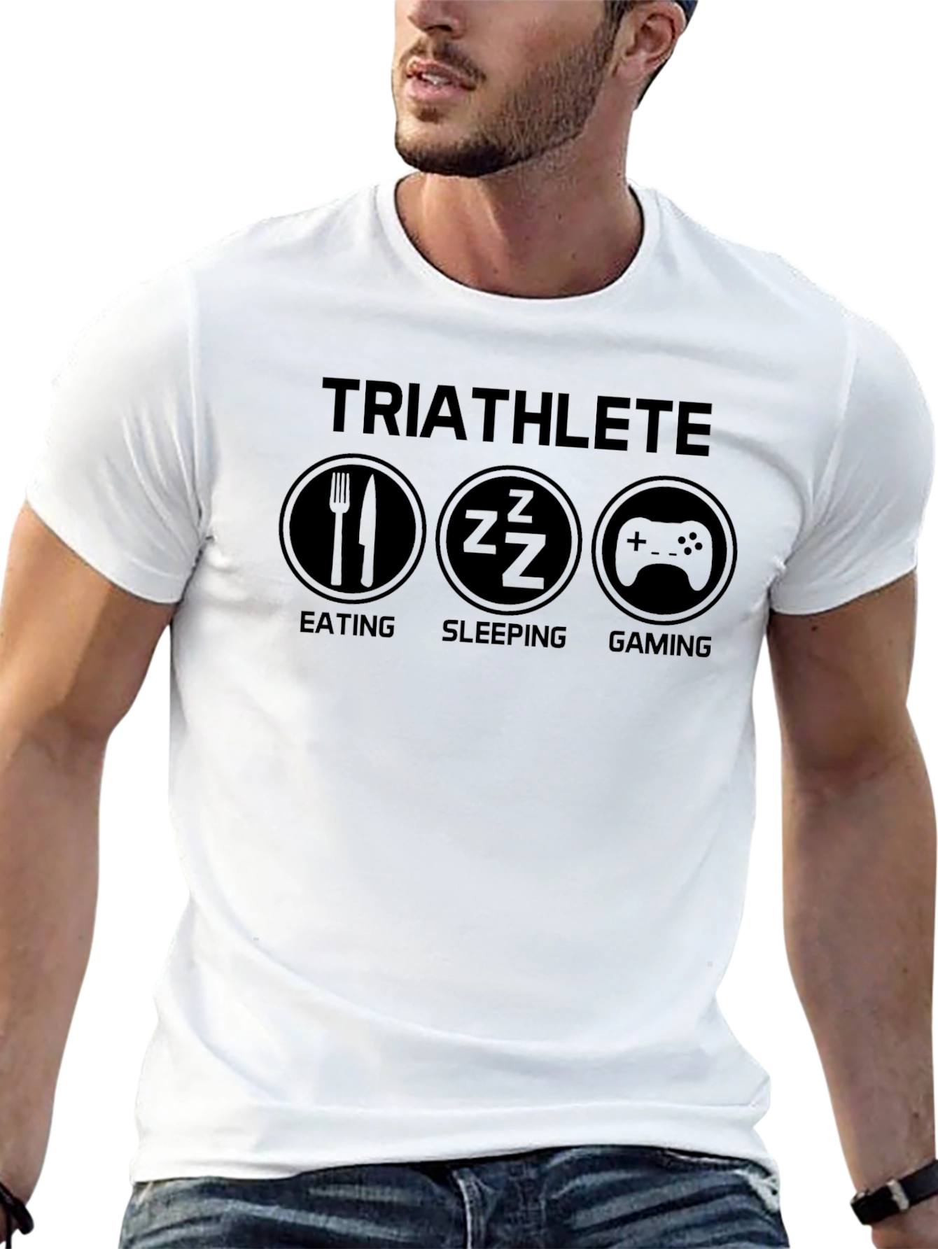 Triathlete Eat Sleep Game T-Shirt