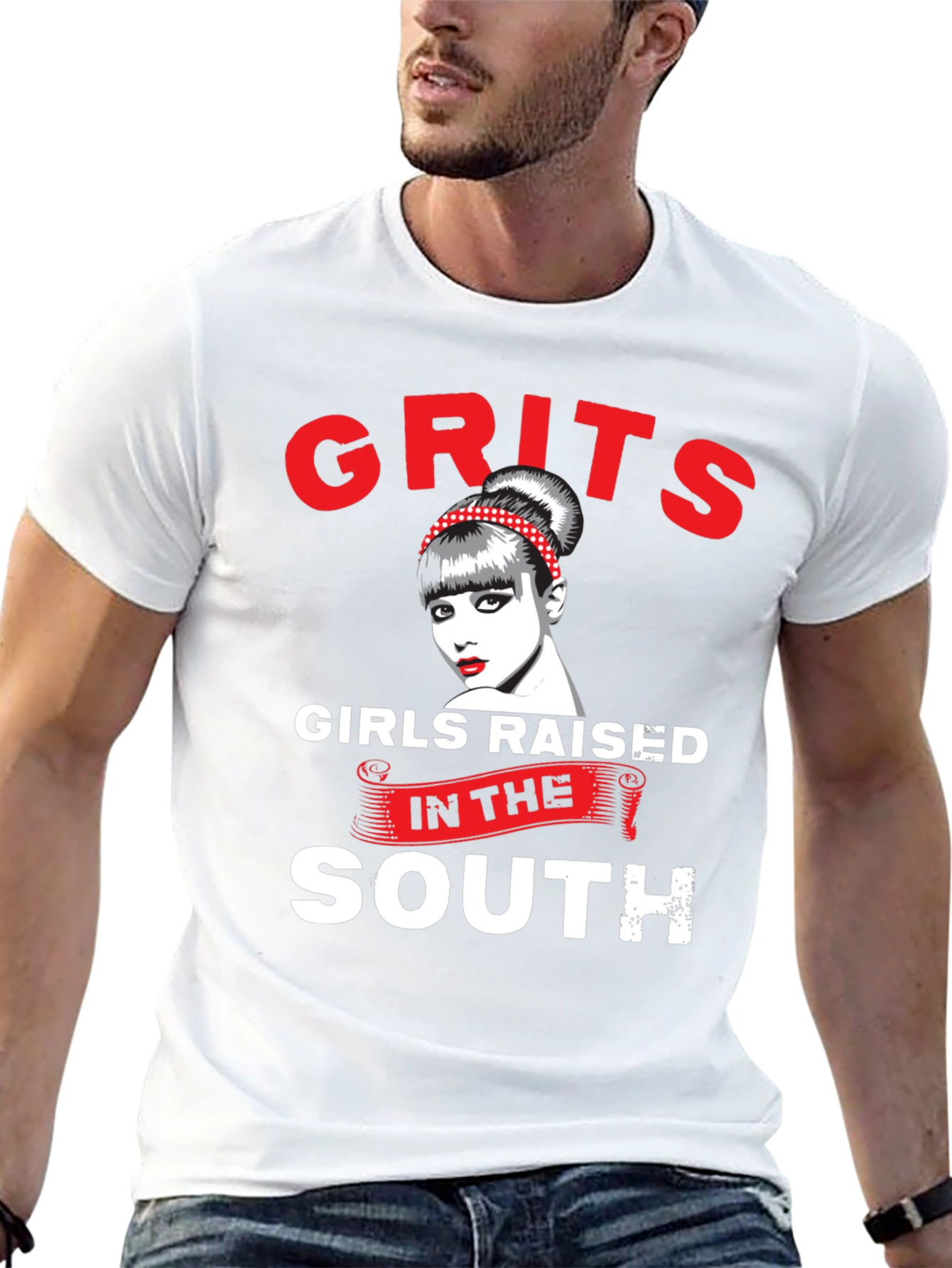 Grits Girls Raised in the South Graphic T-Shirt
