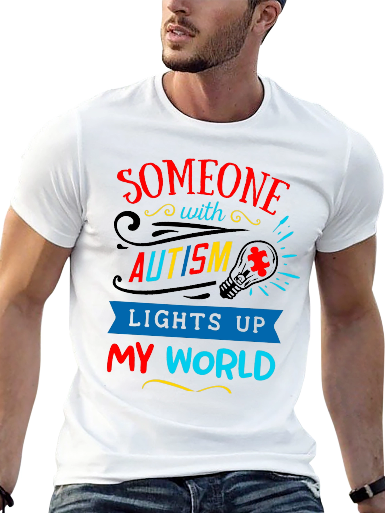 Autism Awareness T-Shirt - Lights Up My World