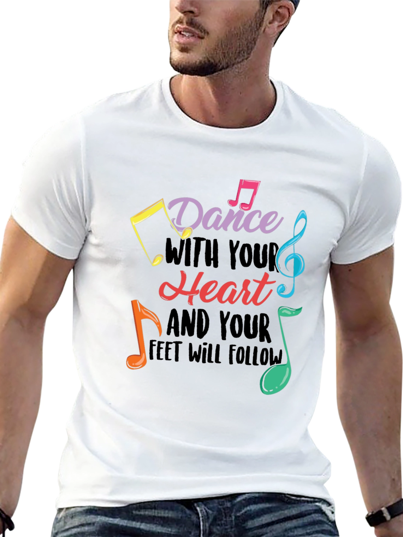 Dance With Your Heart Graphic Tee - Black