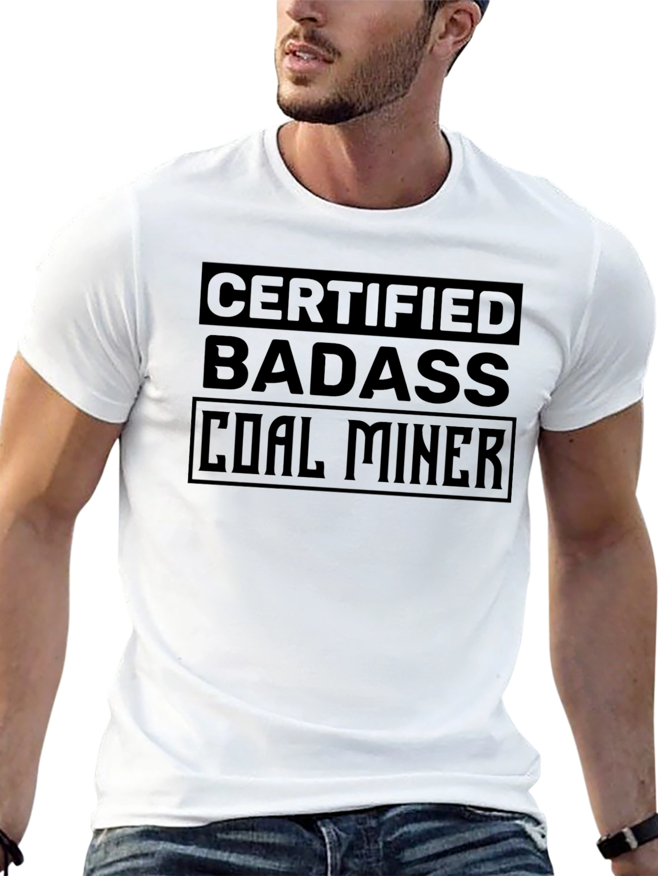 Certified Badass Coal Miner Black T-Shirt