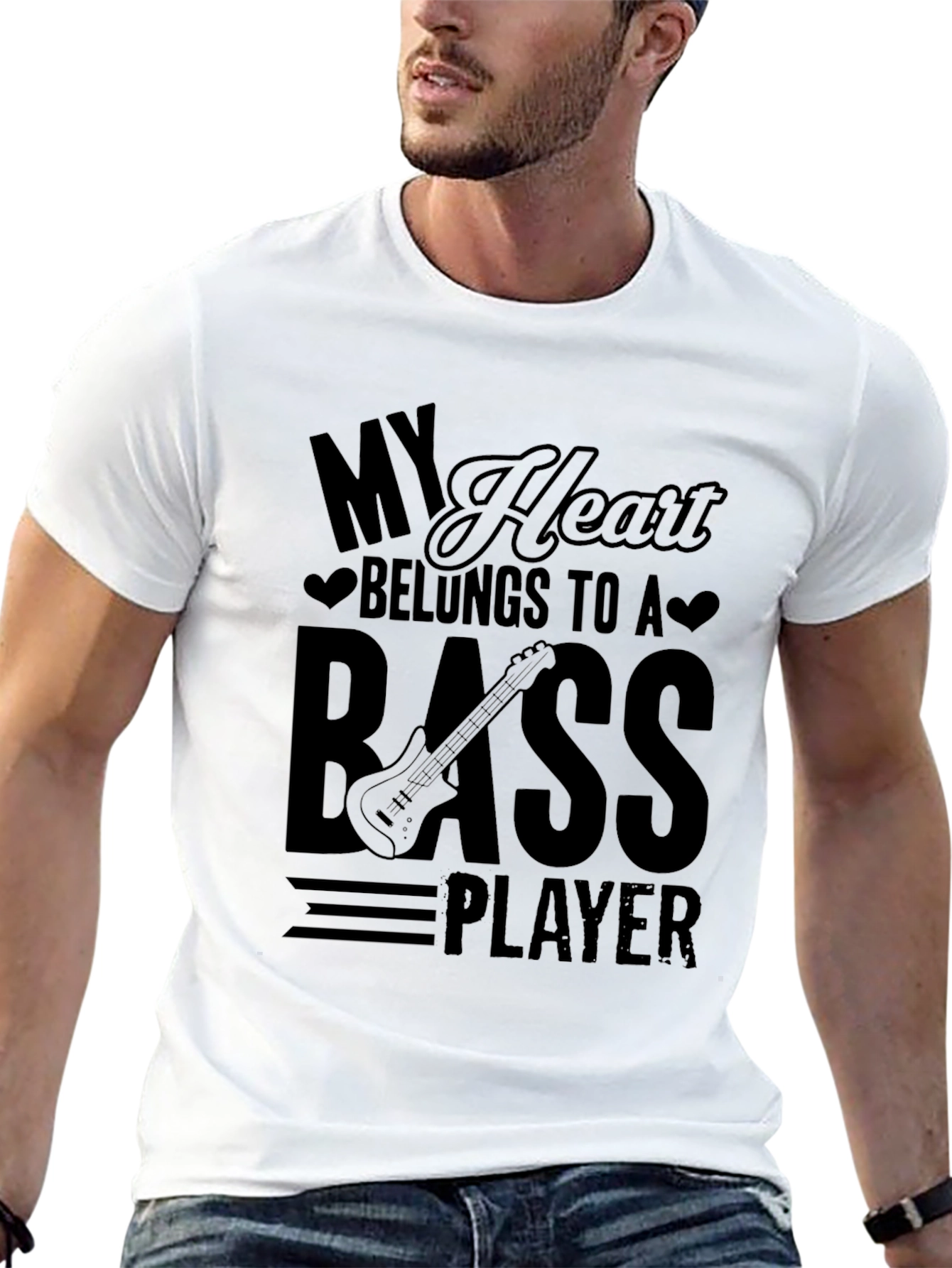 Bass Player T-Shirt - My Heart Belongs To