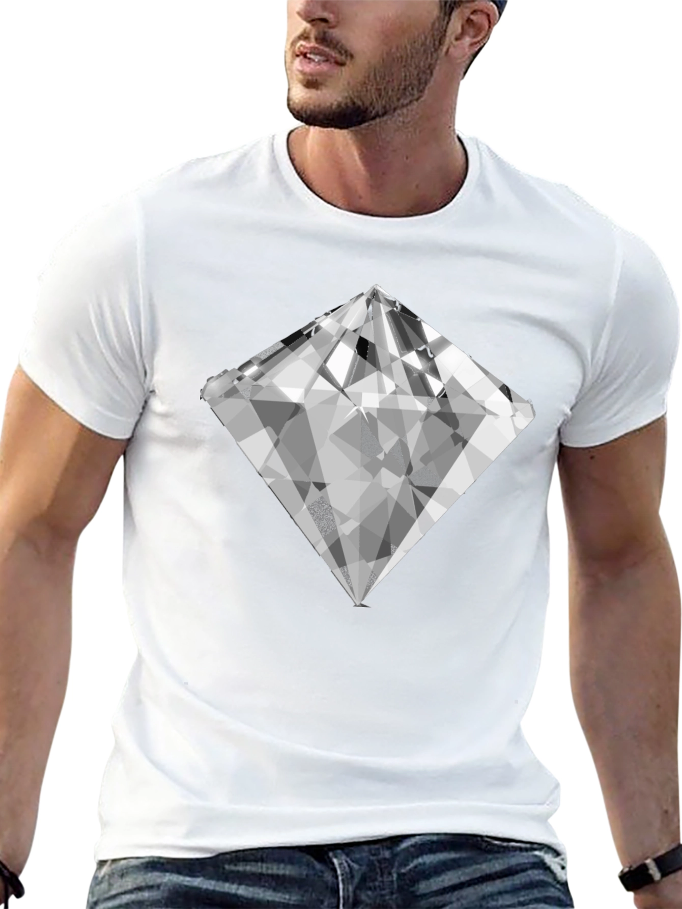 Diamond Graphic Black T-Shirt - Mens